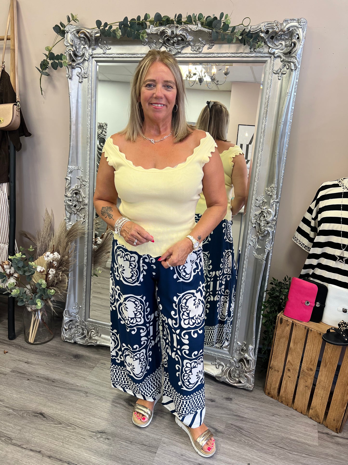 Tile Print Trousers