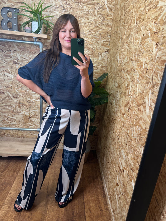 Abstract Print Trousers