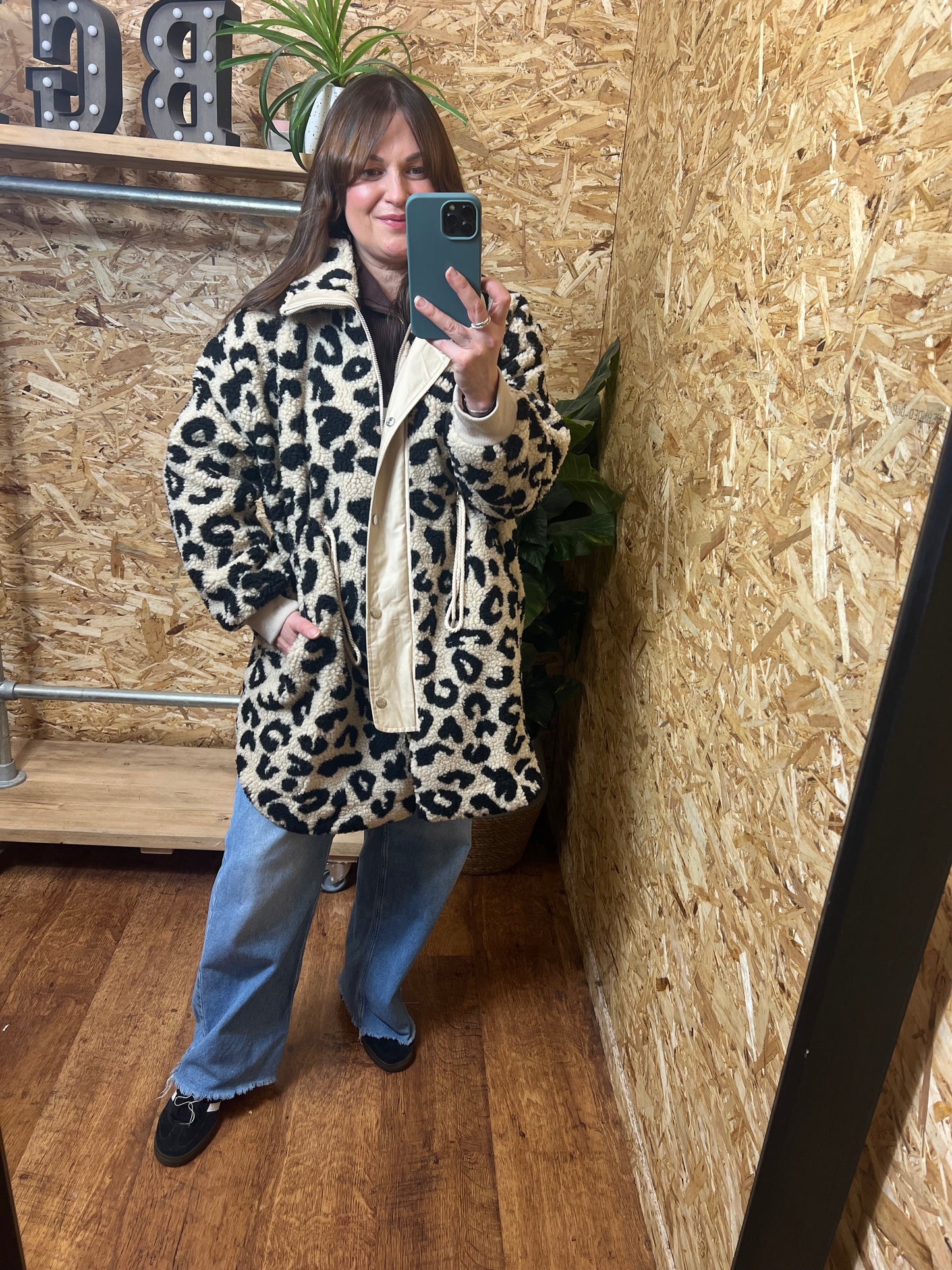 Leopard Teddy Fleece Jacket