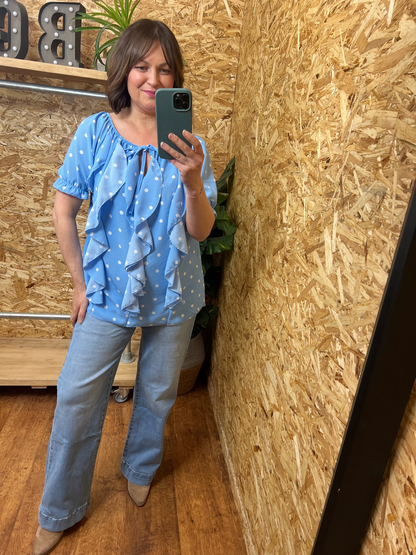 Polka Dot Bardot Top