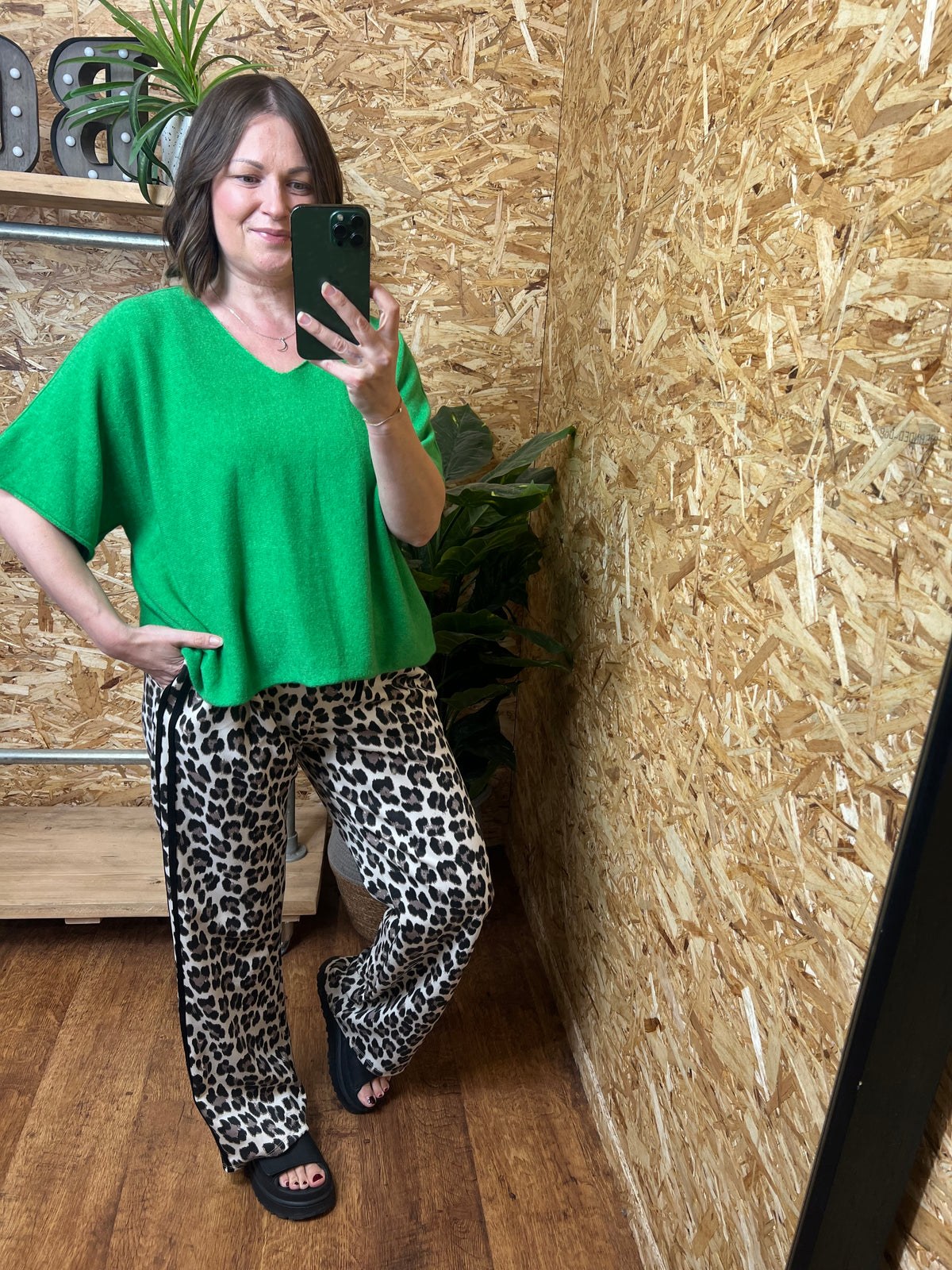 Stripe Leopard Joggers
