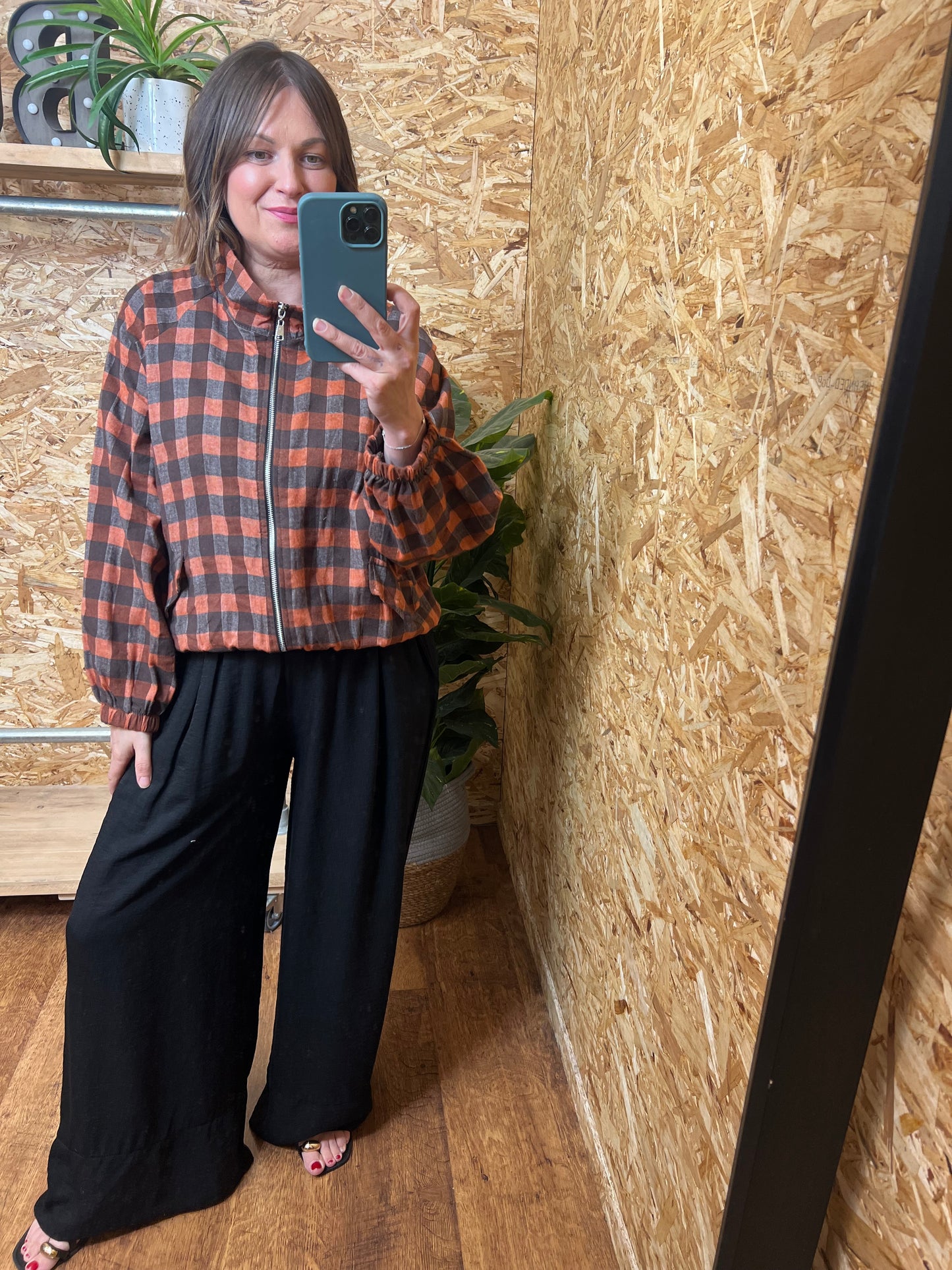 Short Checked Bomber