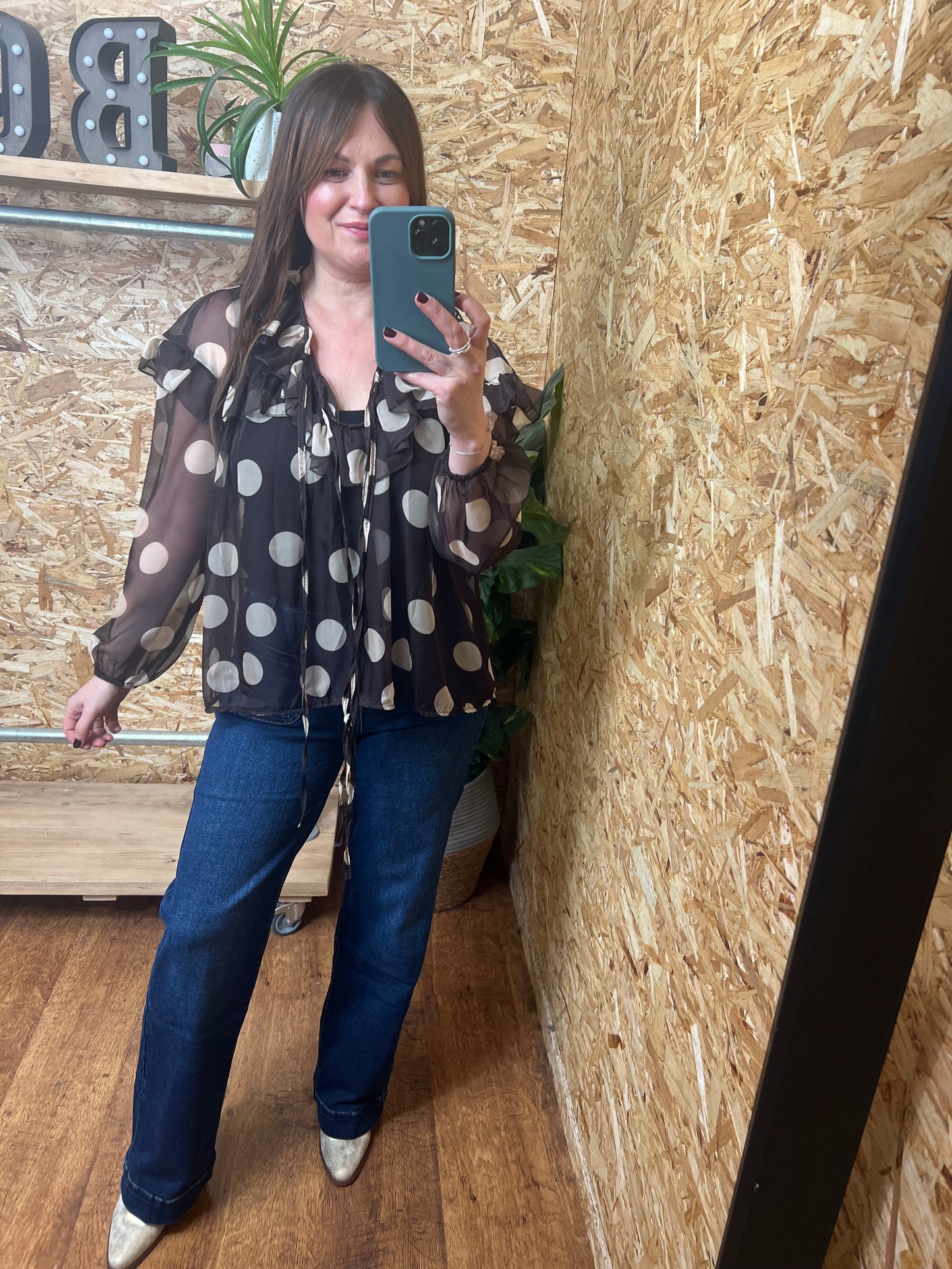 Spotted Frill Blouse