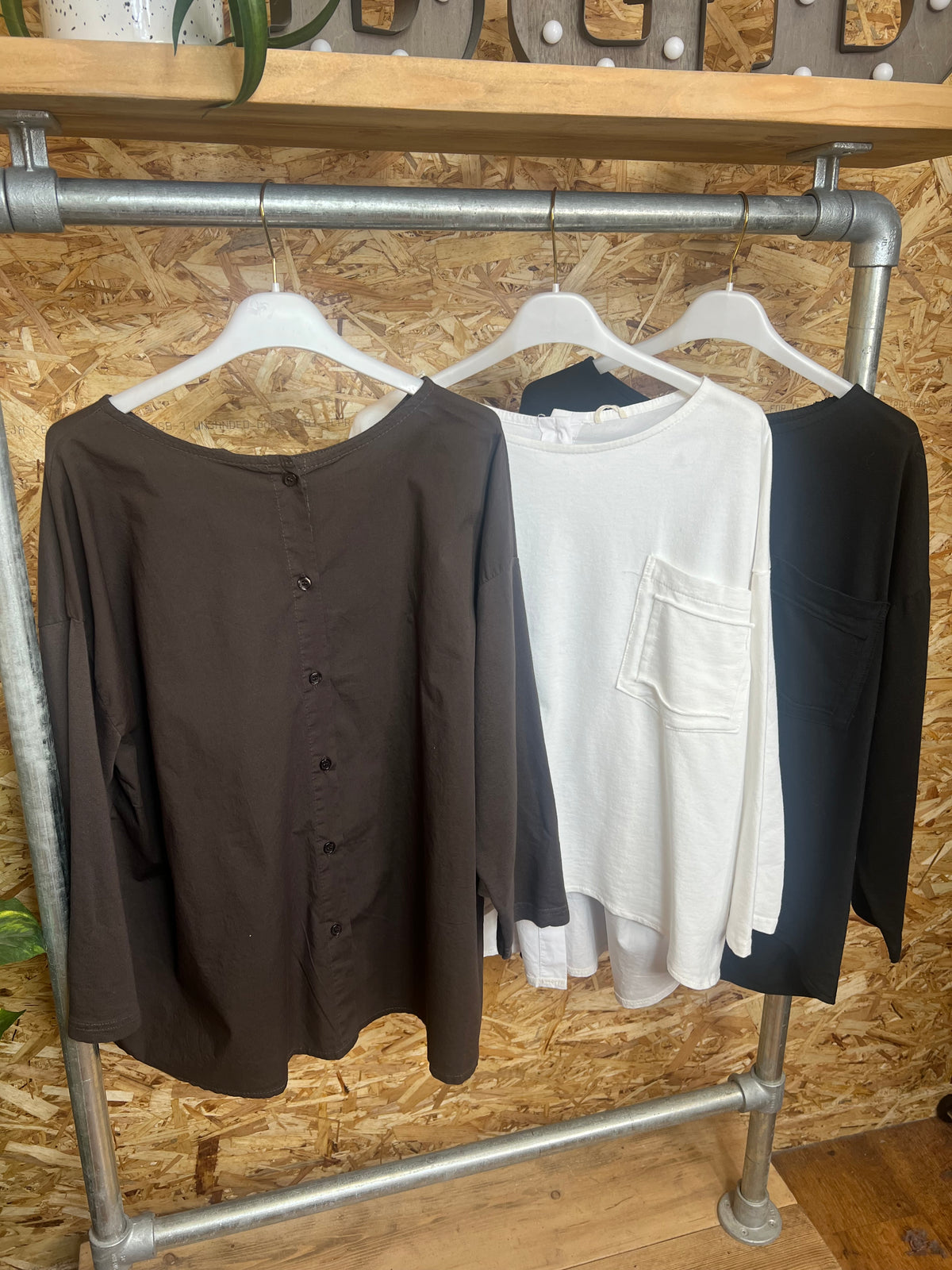 Button Detail Cotton Top