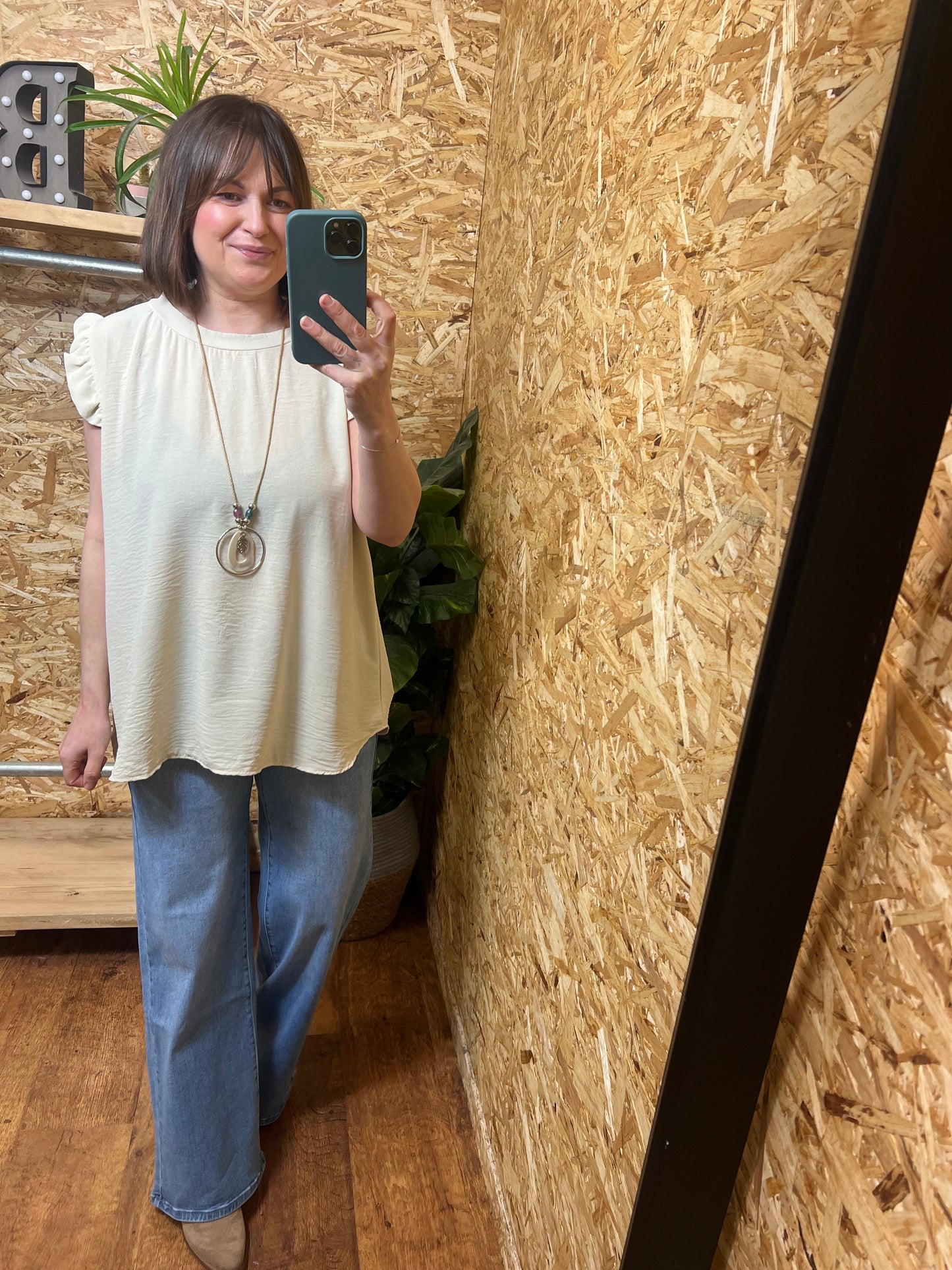 Ebony Frill Top