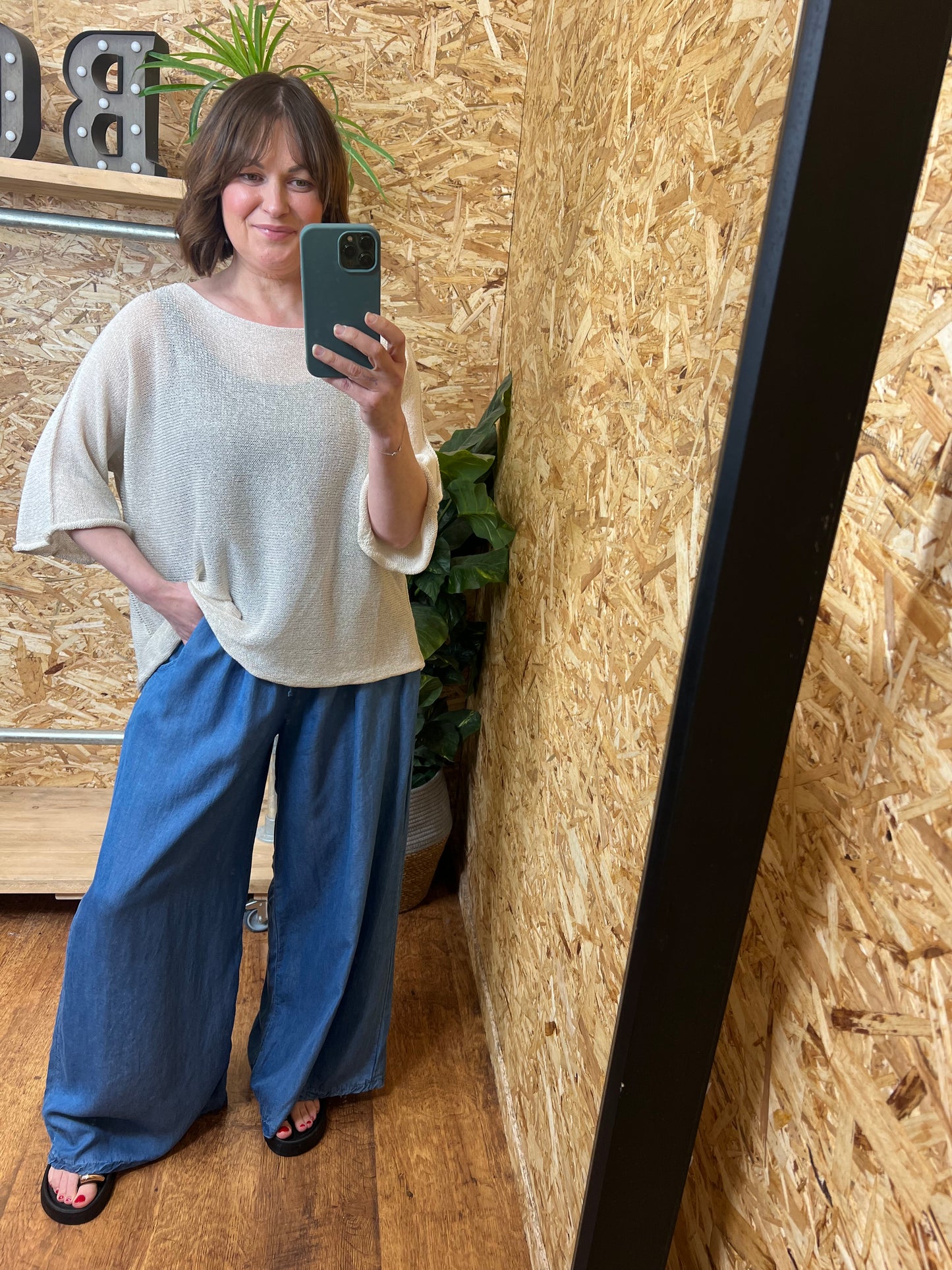 Chambray Denim Trousers