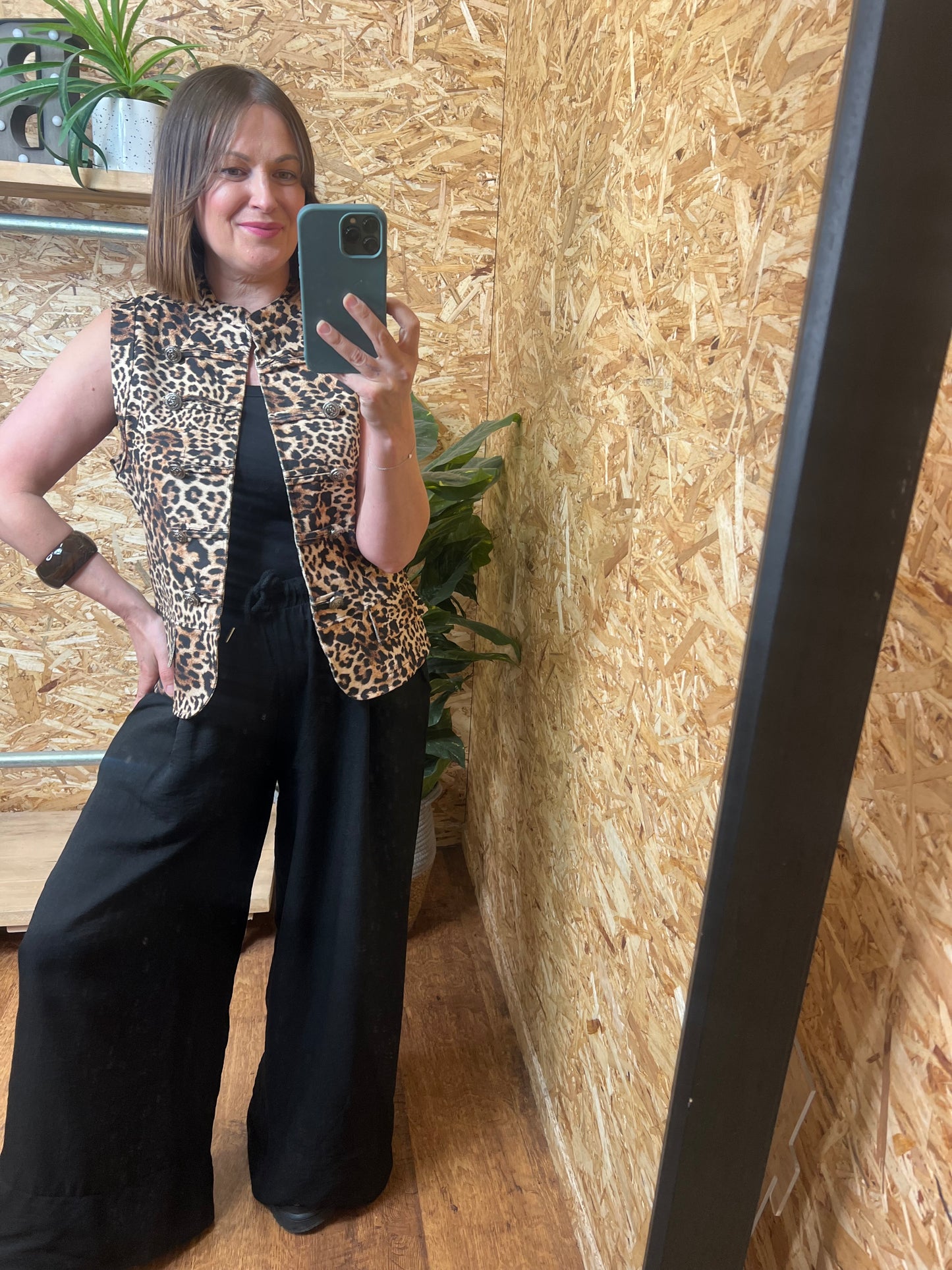 Animal Print Military Waistcoat