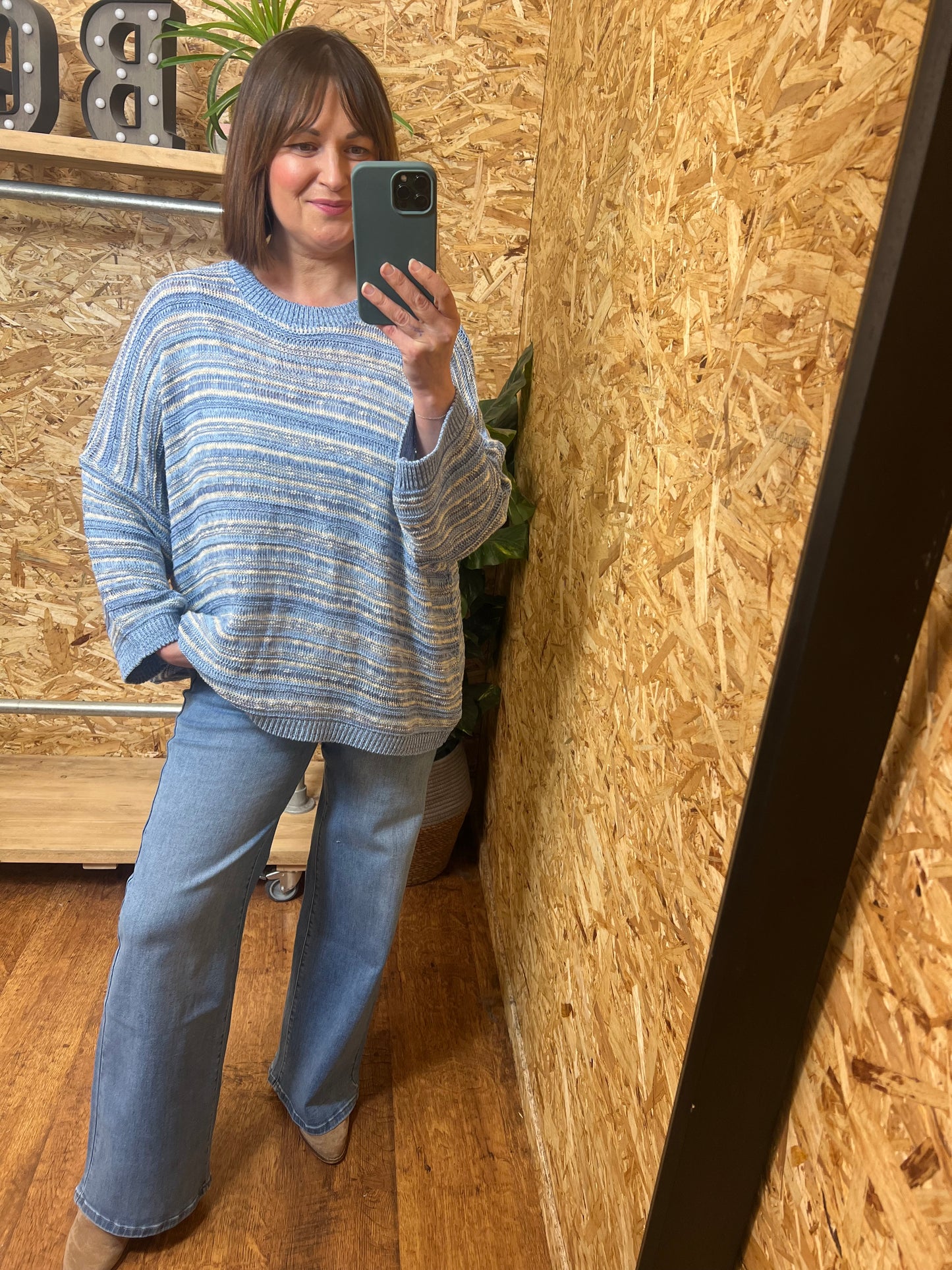 Stripe Open Weave Knit