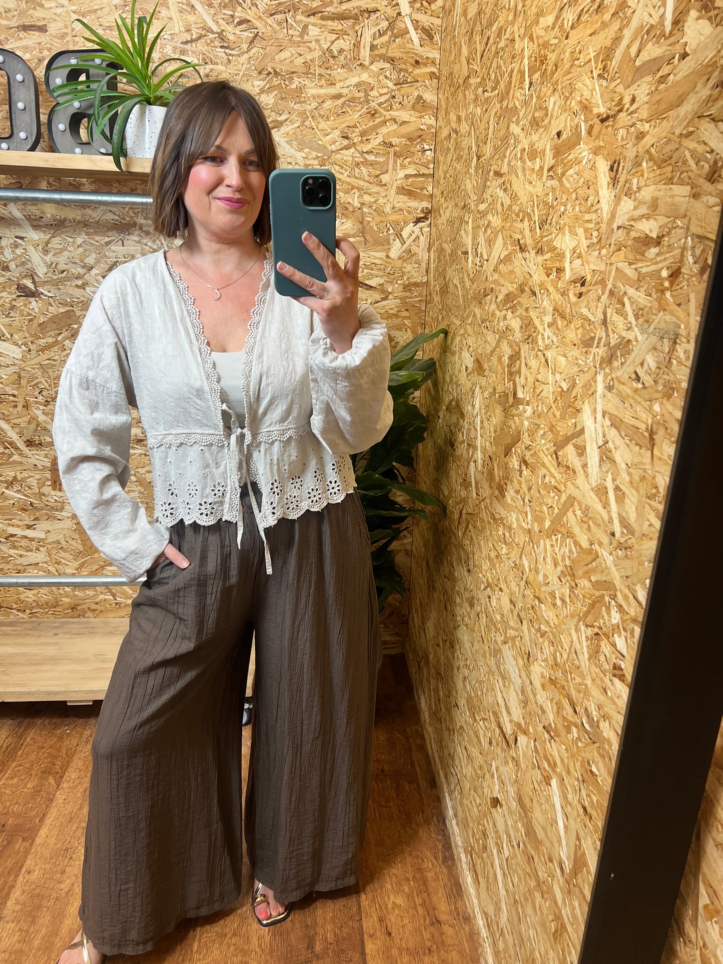 Broderie Anglaise Trim Jacket