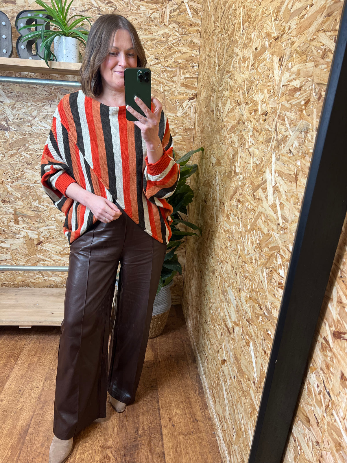 Stripe Crossover Knit