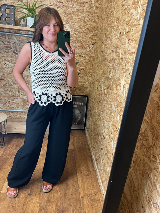 Floral Crochet Top