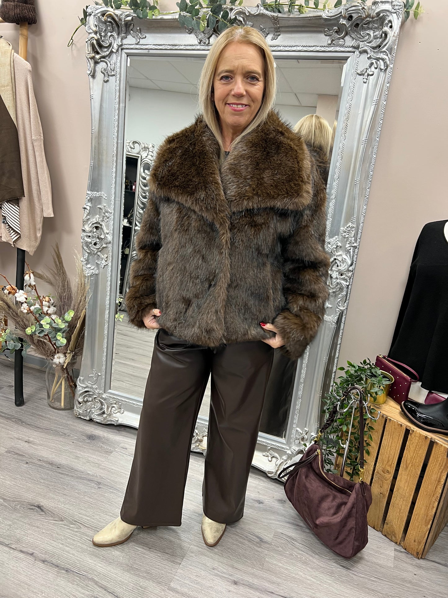 Short Faux Fur Coat