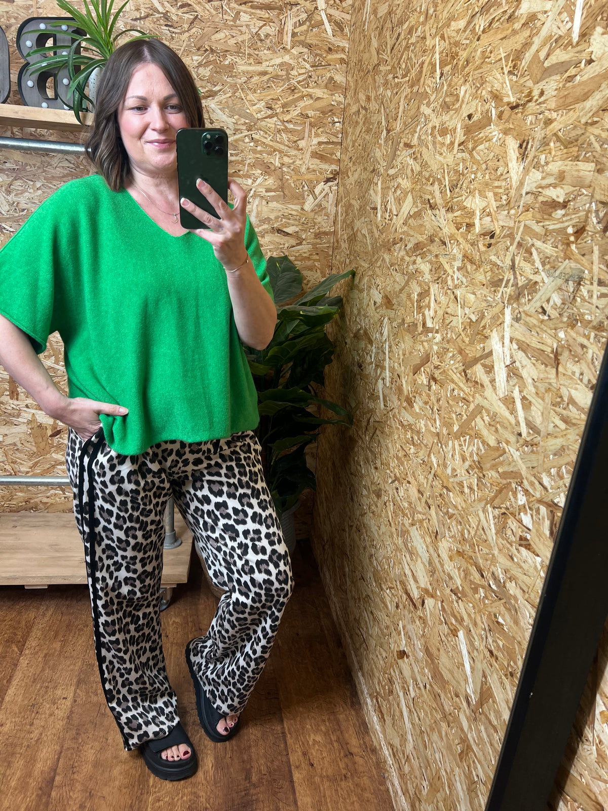 Stripe Leopard Joggers