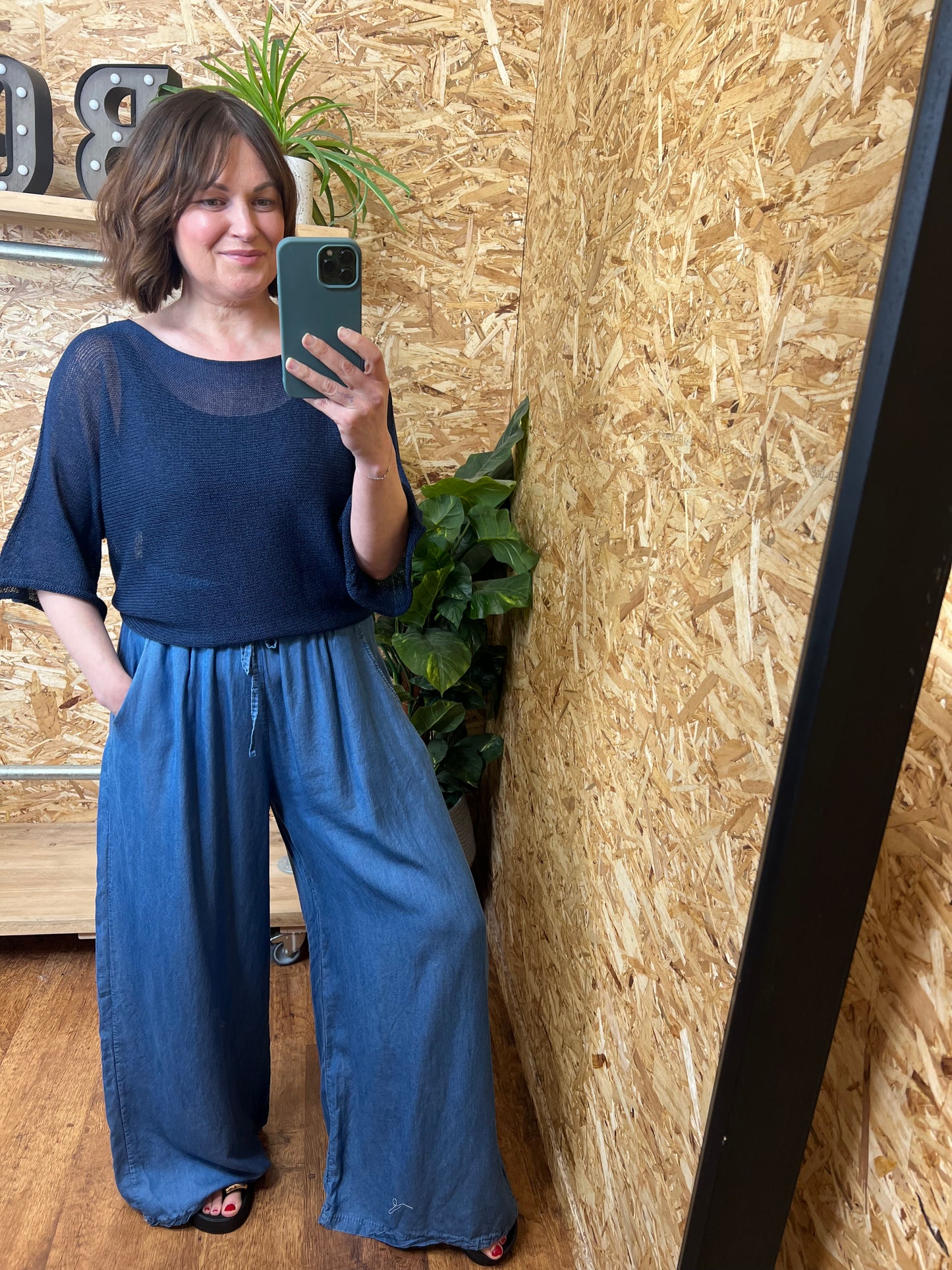 Chambray Denim Trousers