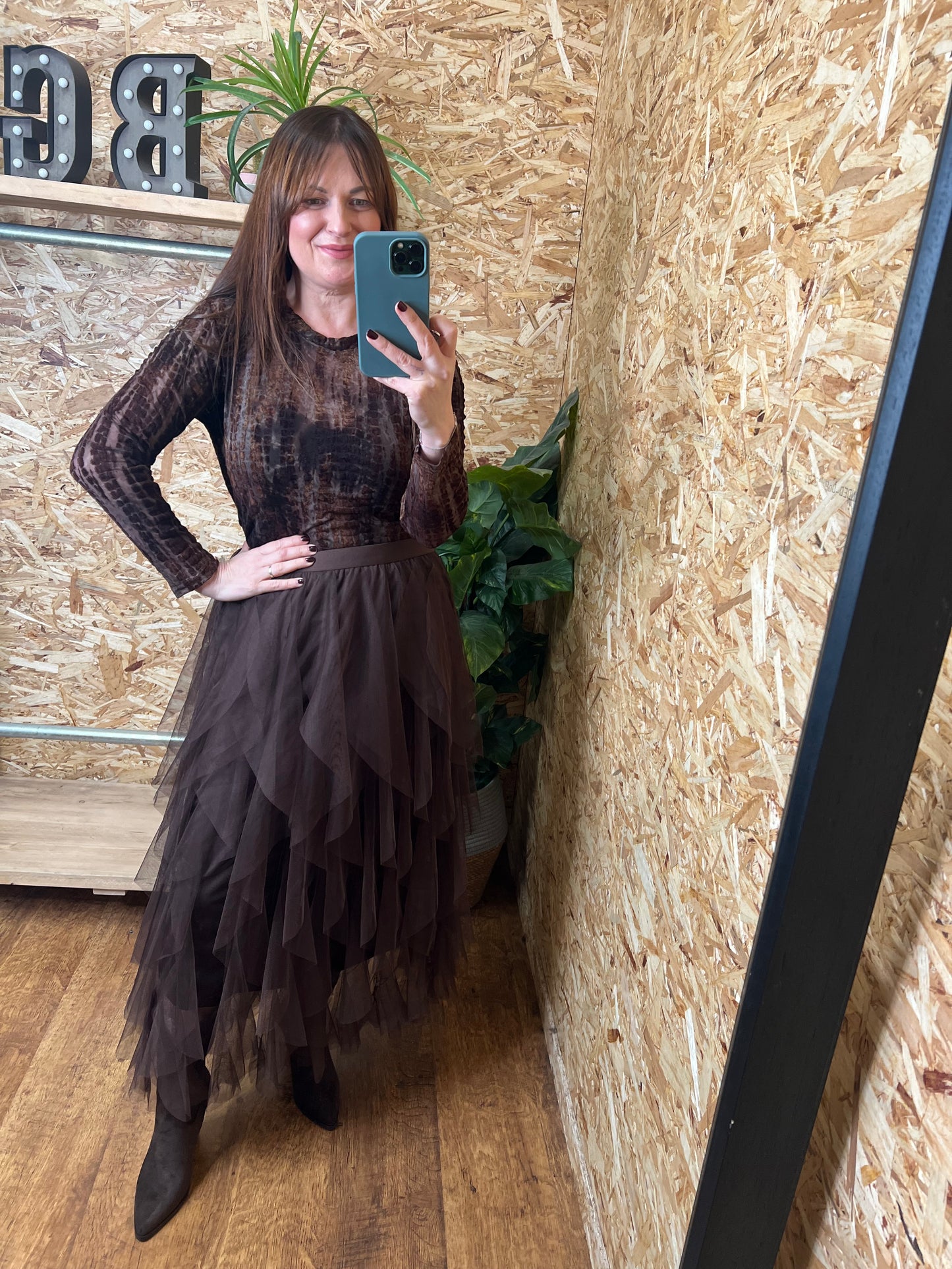 Chocolate Tulle Skirt