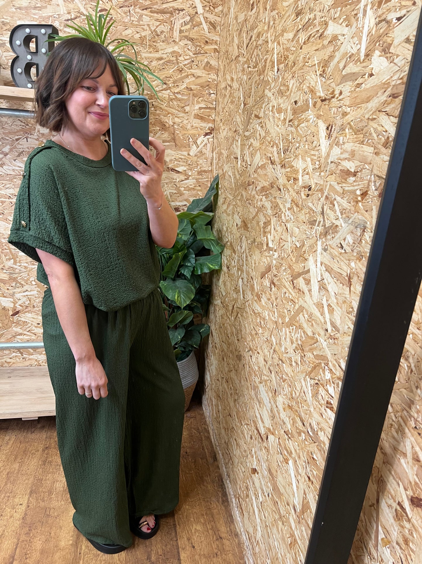 Gold Button Detail Co Ord