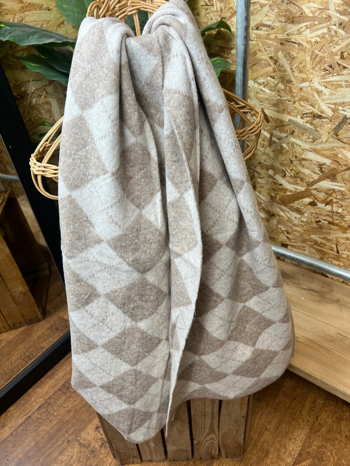 Argyle Print Scarf