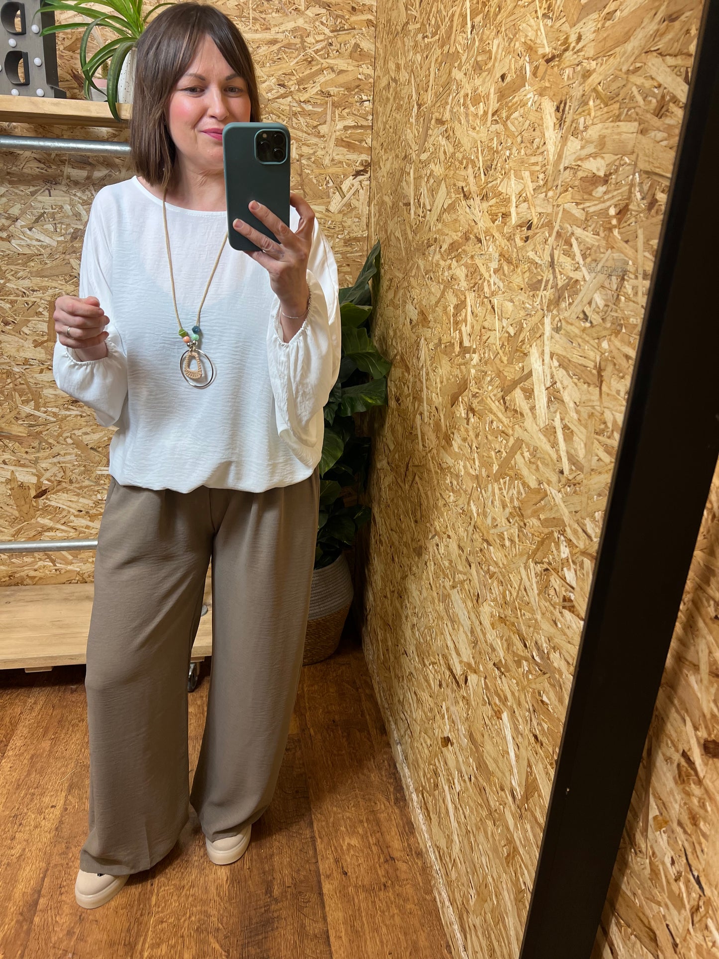 Ebony Bubble Hem Top