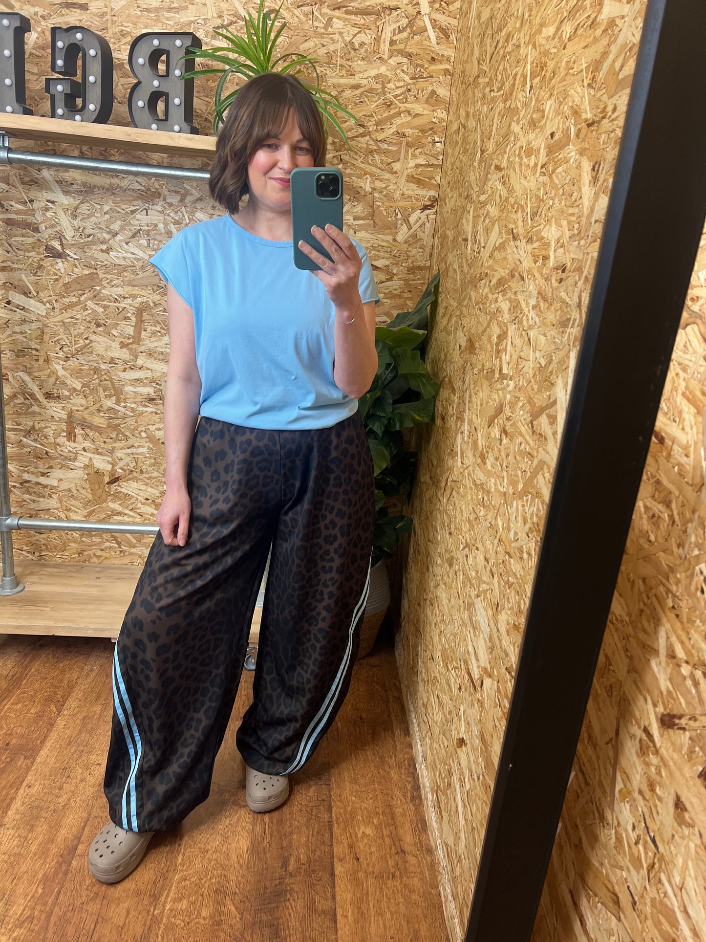 Leopard Stripe Parachute Joggers