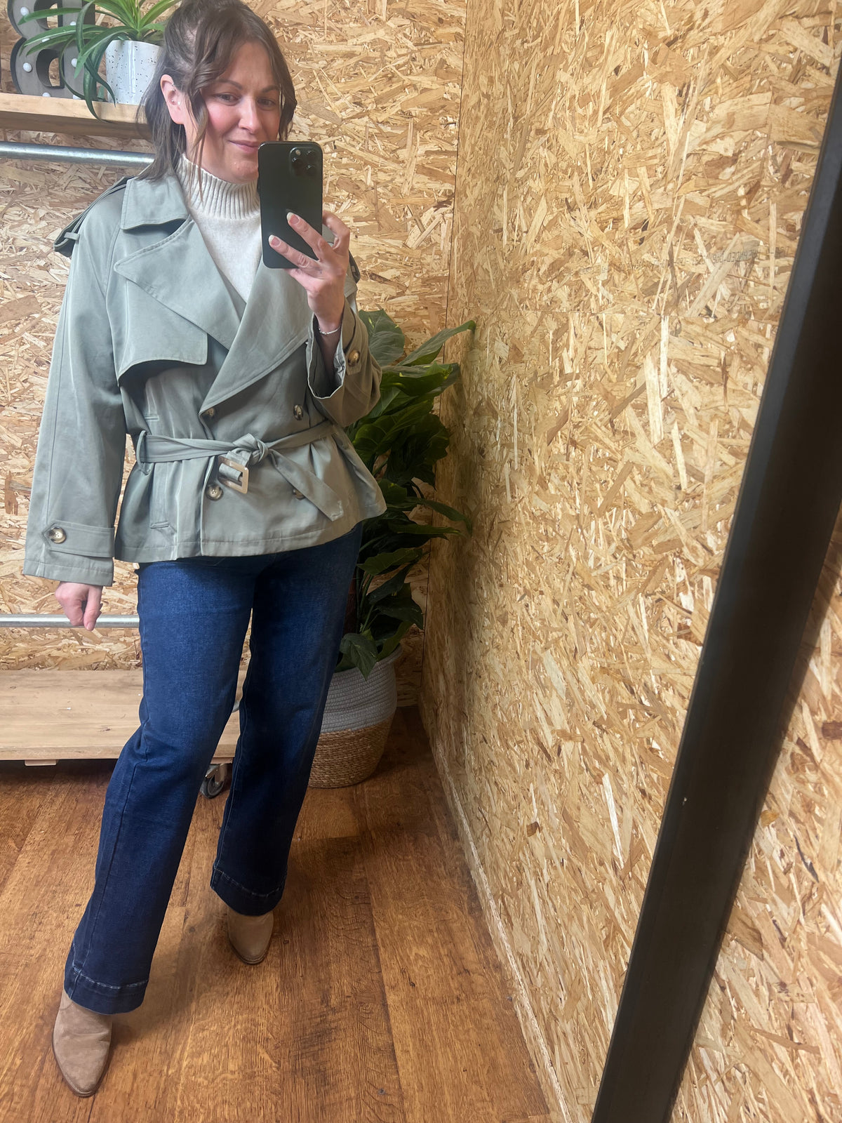 Short Belted Trench