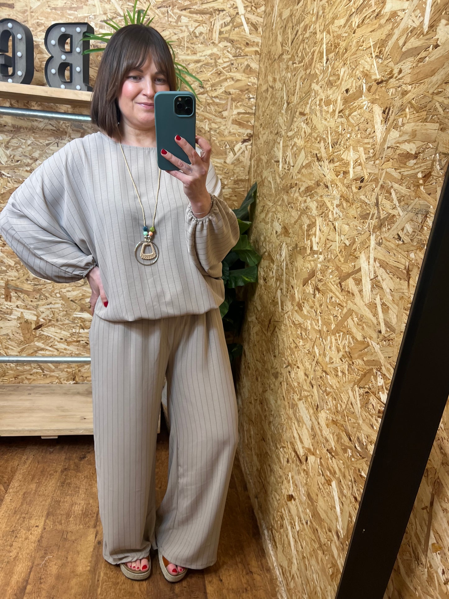 Ebony Pin Stripe Co ord