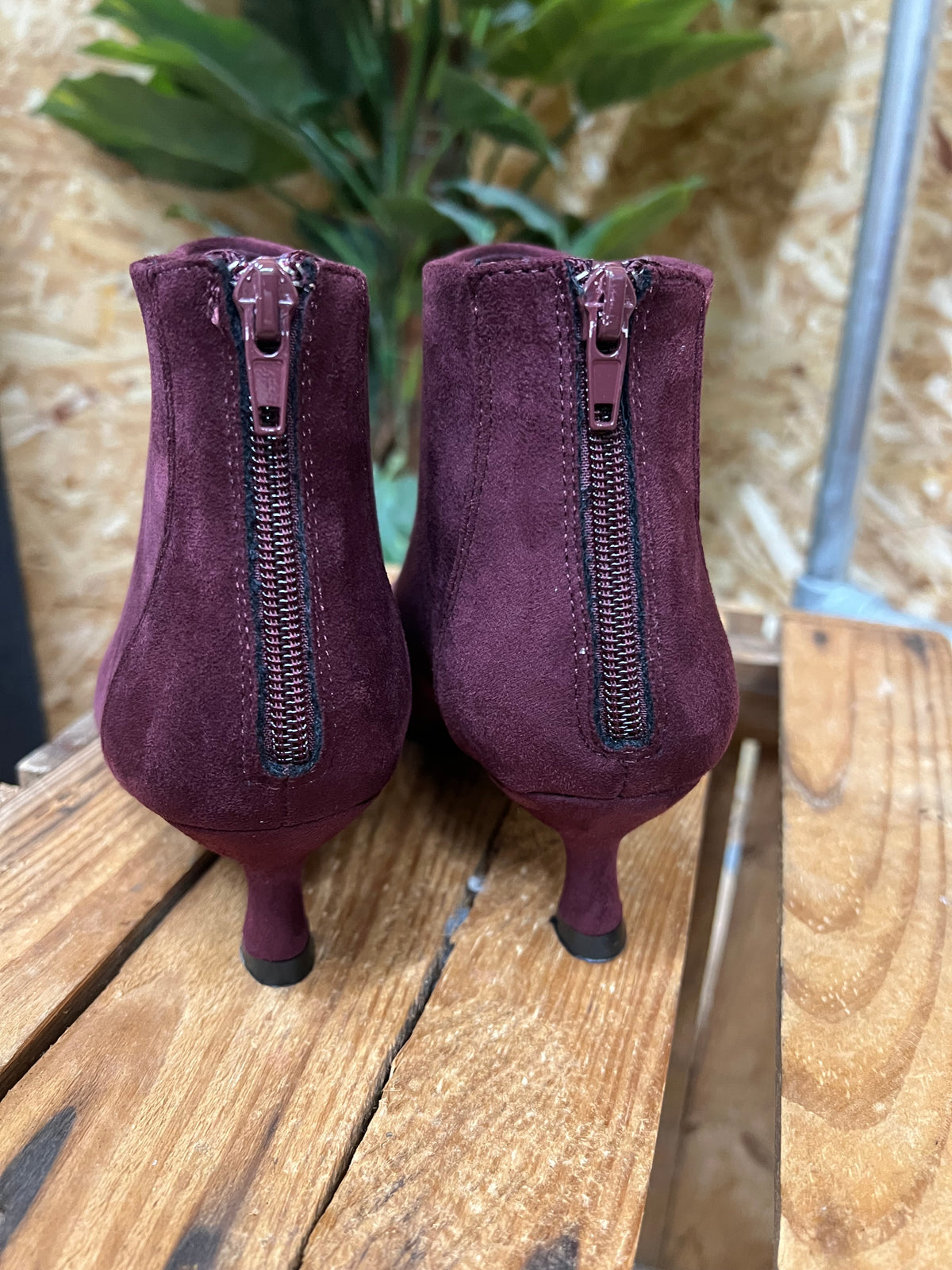 Faux Suede Kitten Heel Boot