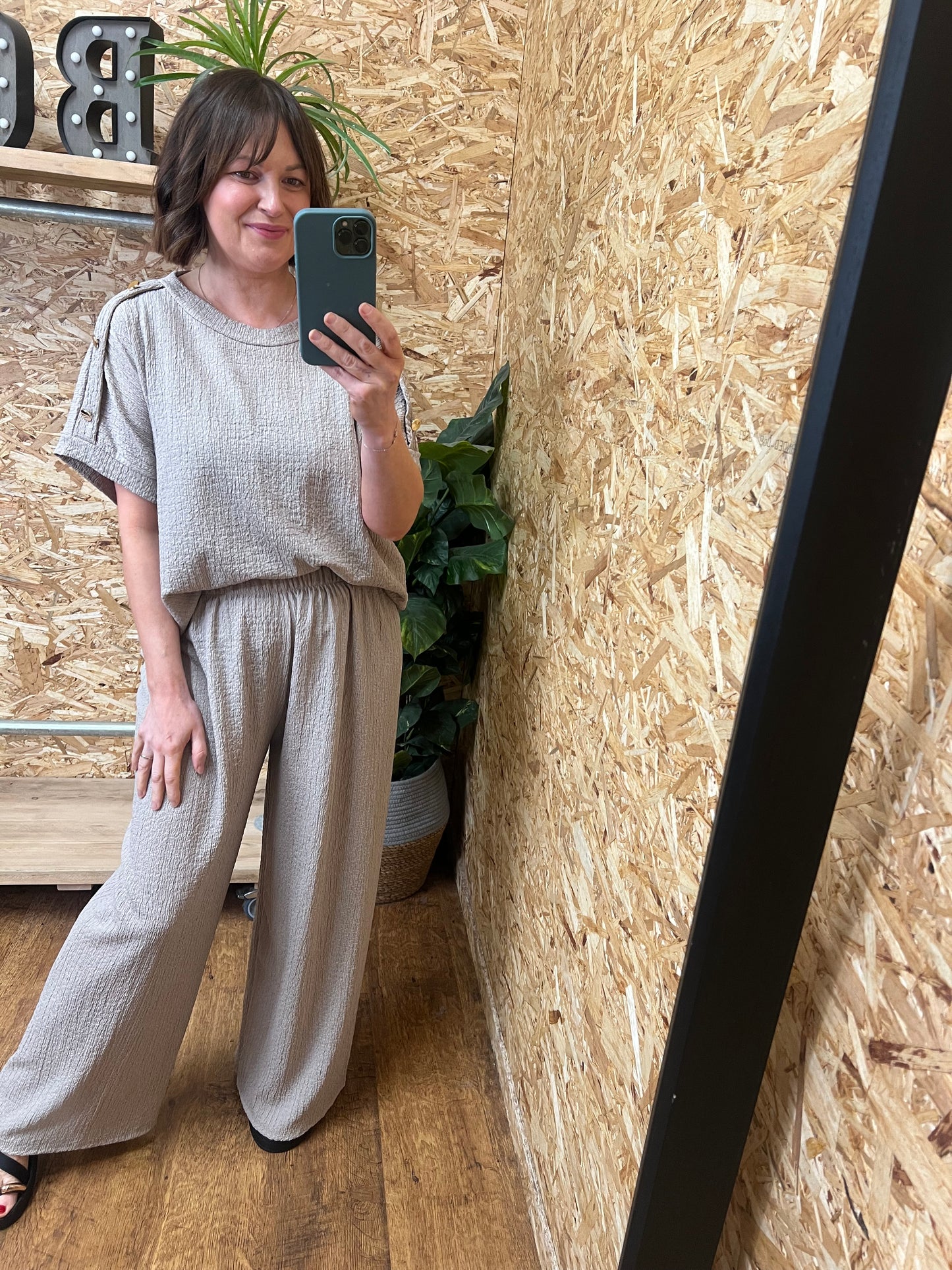 Gold Button Detail Co Ord
