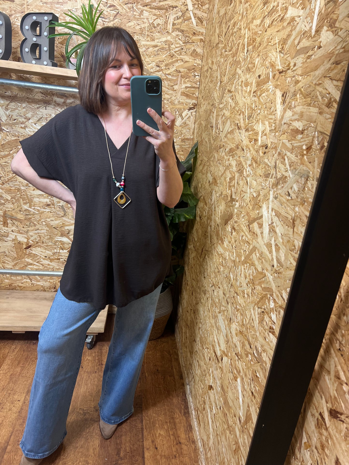 Ebony V Neck Top