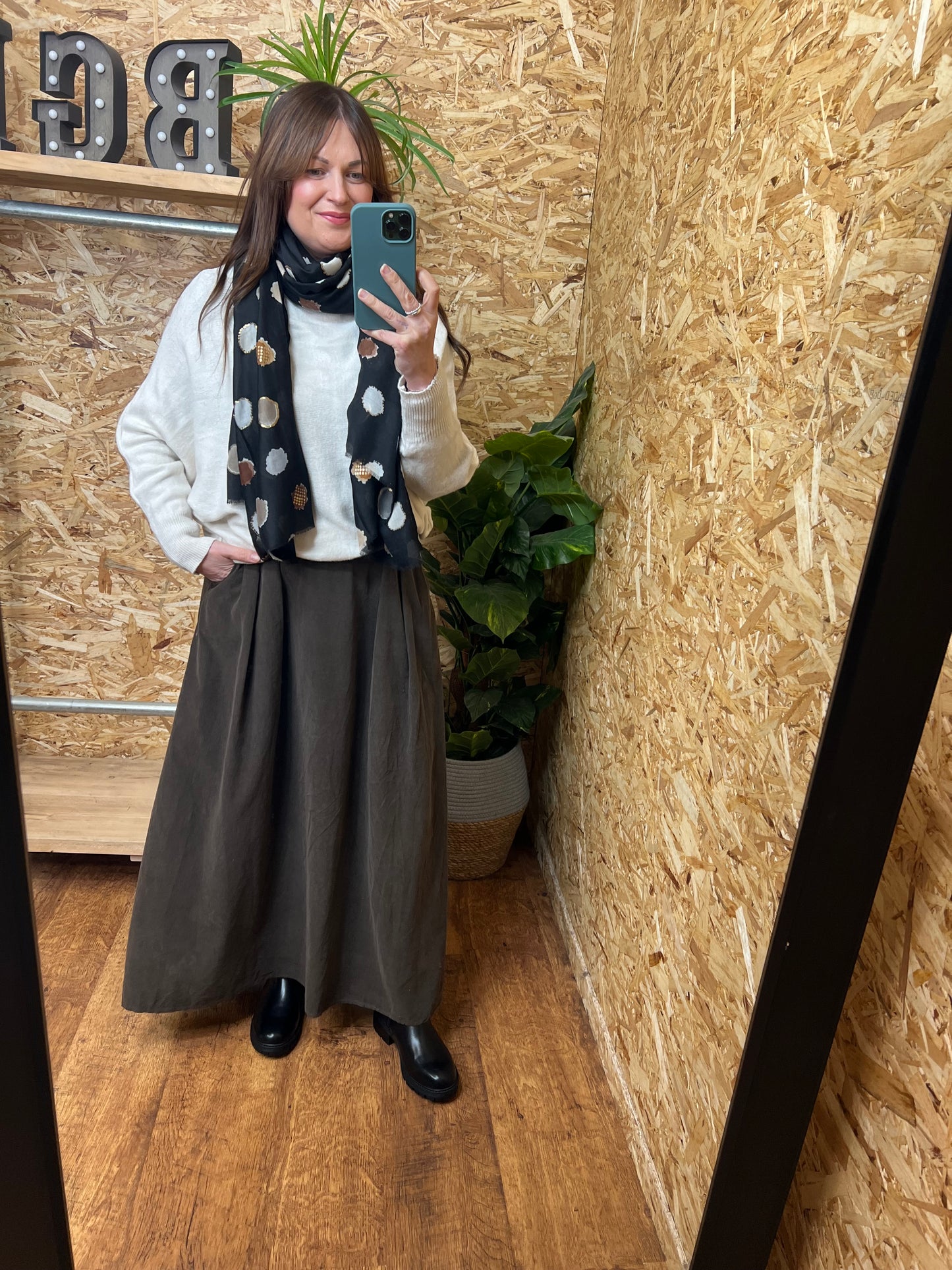 Needlecord Maxi Skirt