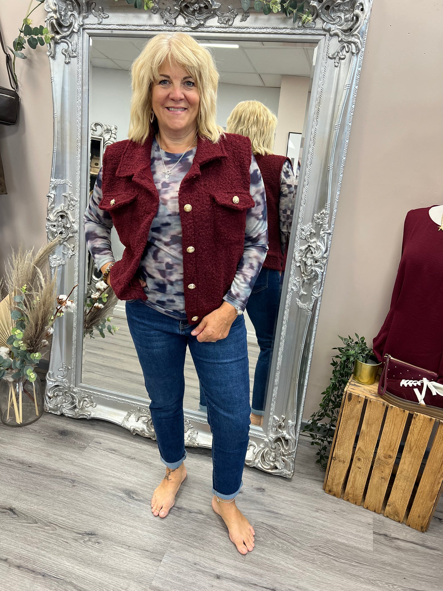 Gold Button Boucle Waistcoat