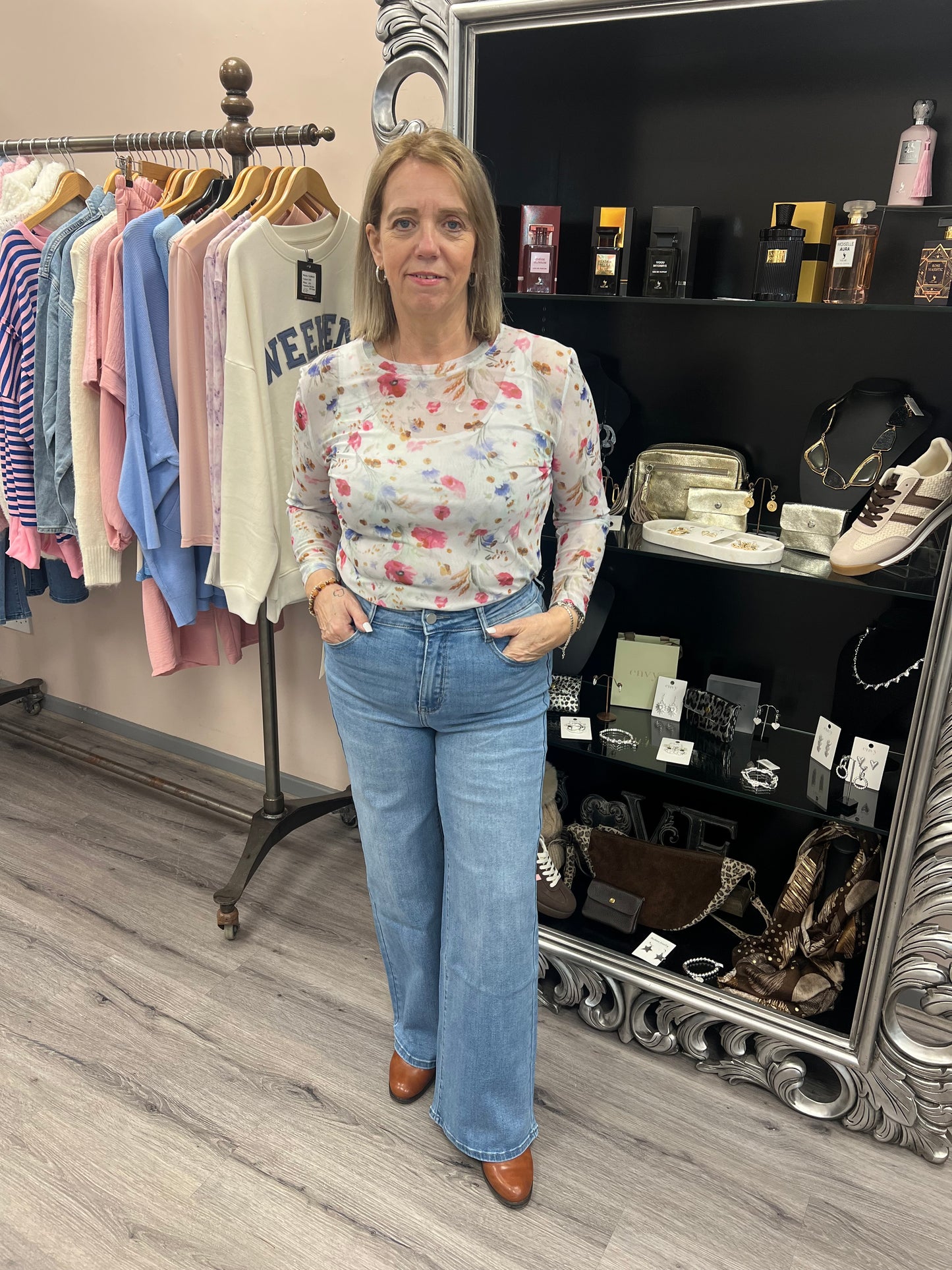 Poppy Mesh Top