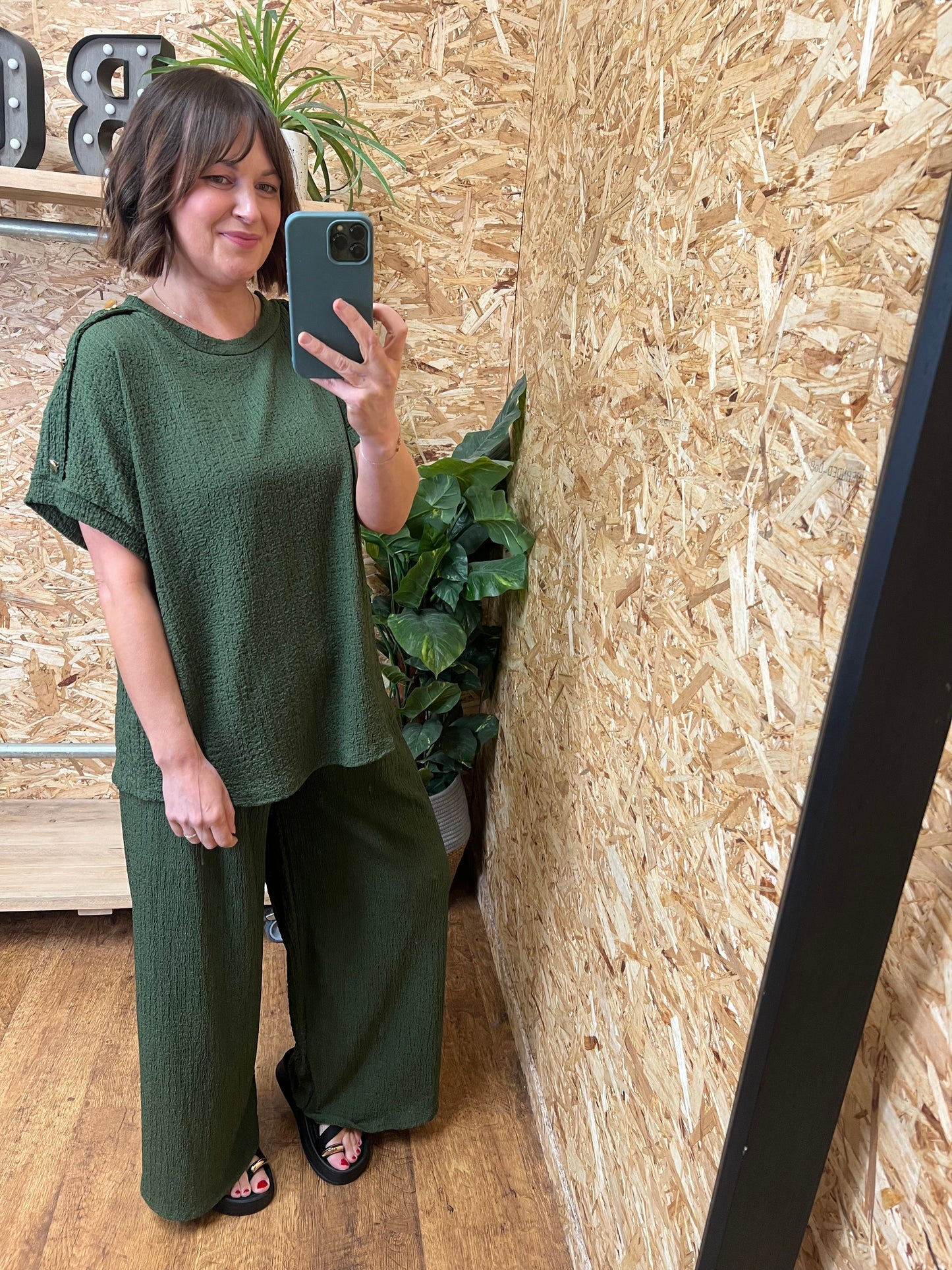 Gold Button Detail Co Ord