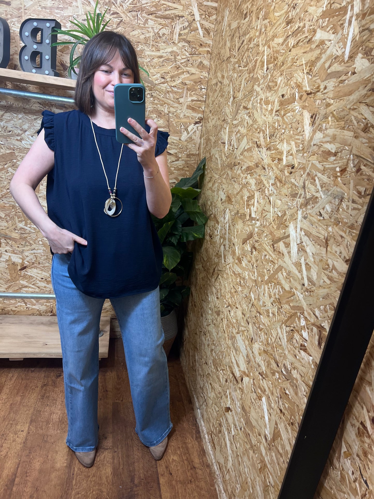Ebony Frill Top