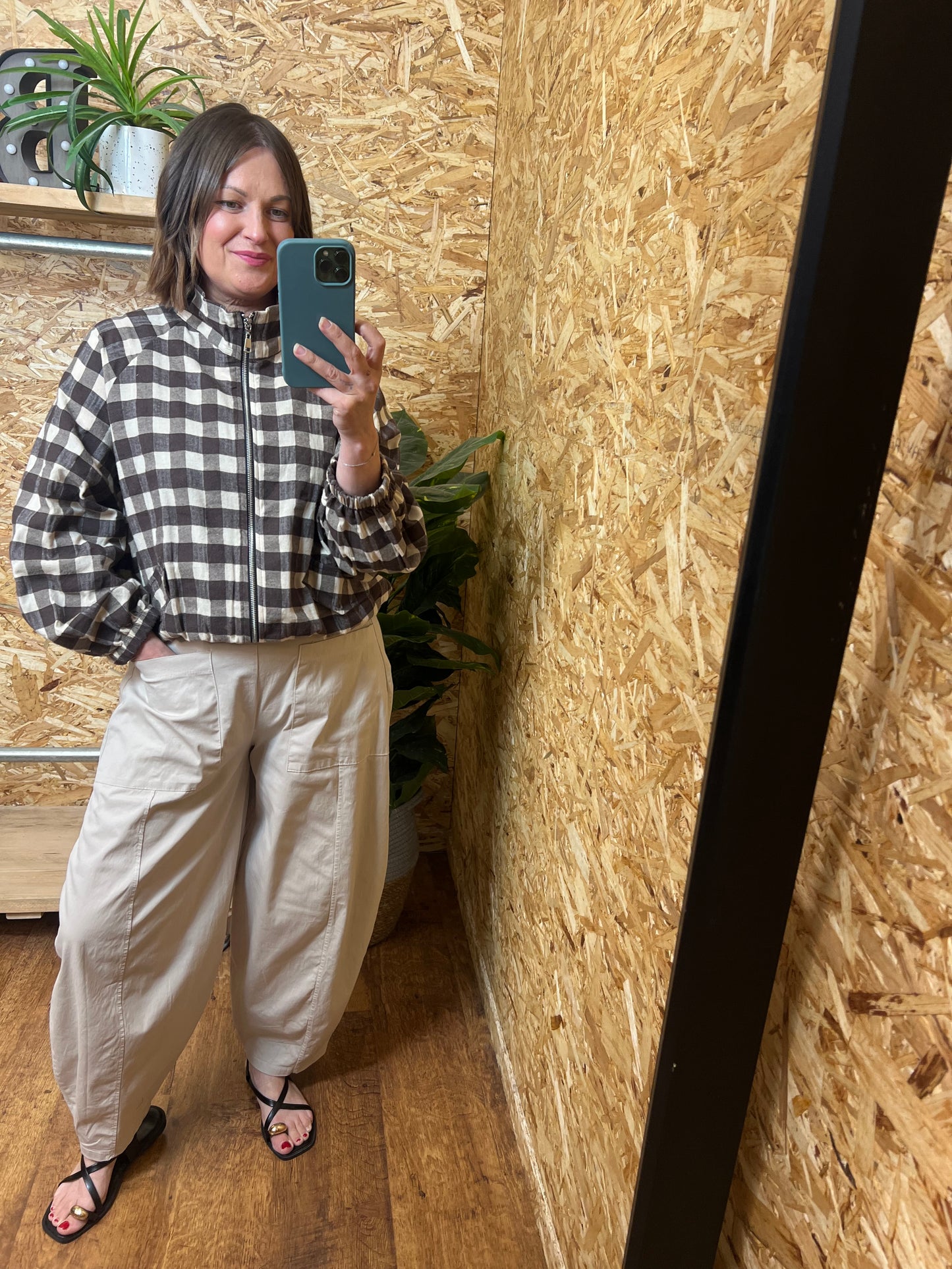 Short Checked Bomber