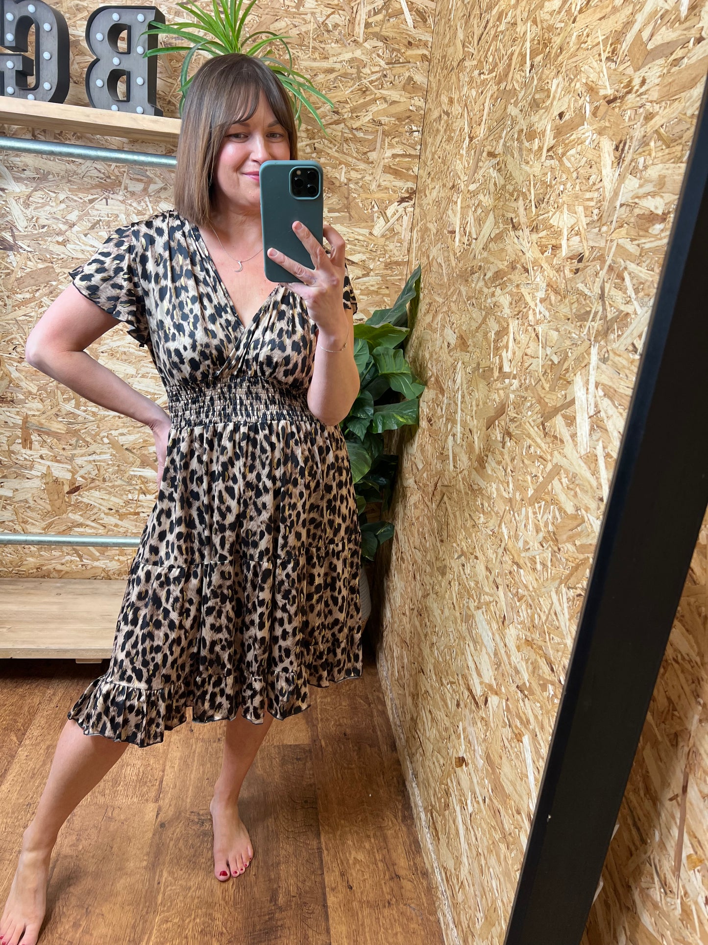 Slinky Animal Print Dress