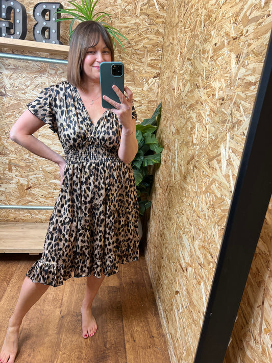Slinky Animal Print Dress