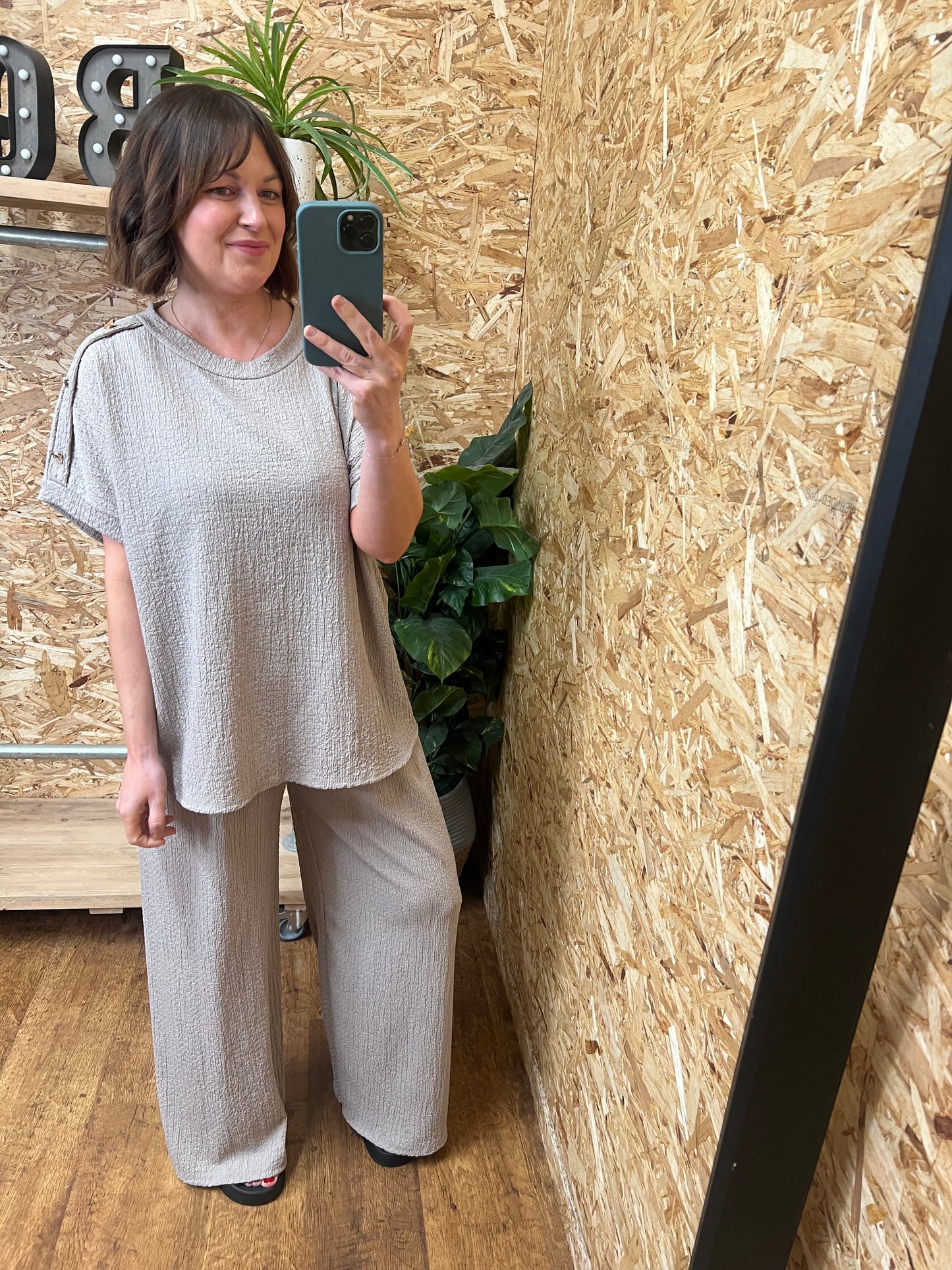 Gold Button Detail Co Ord