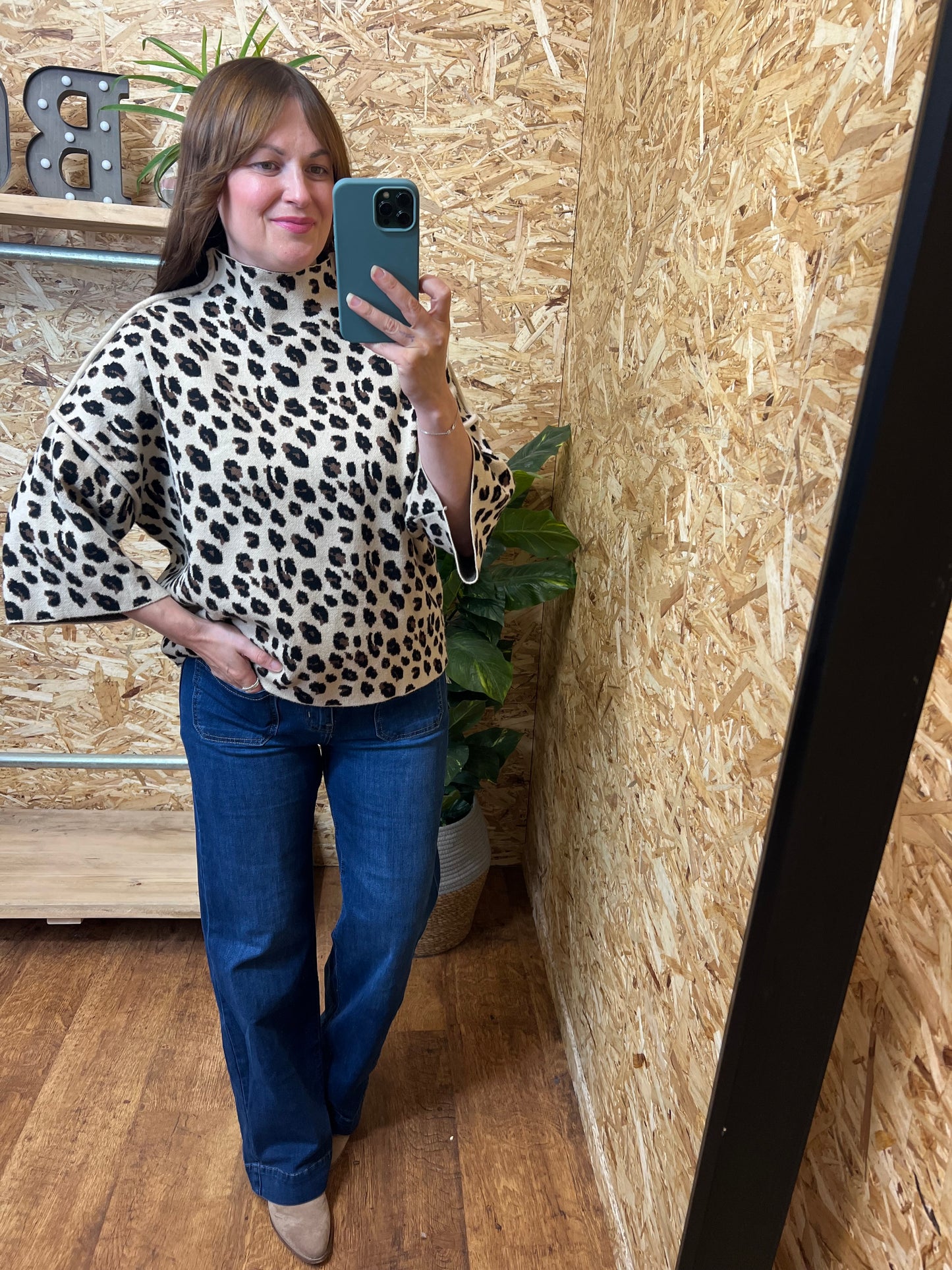 Leopard Short Sleeve Knit