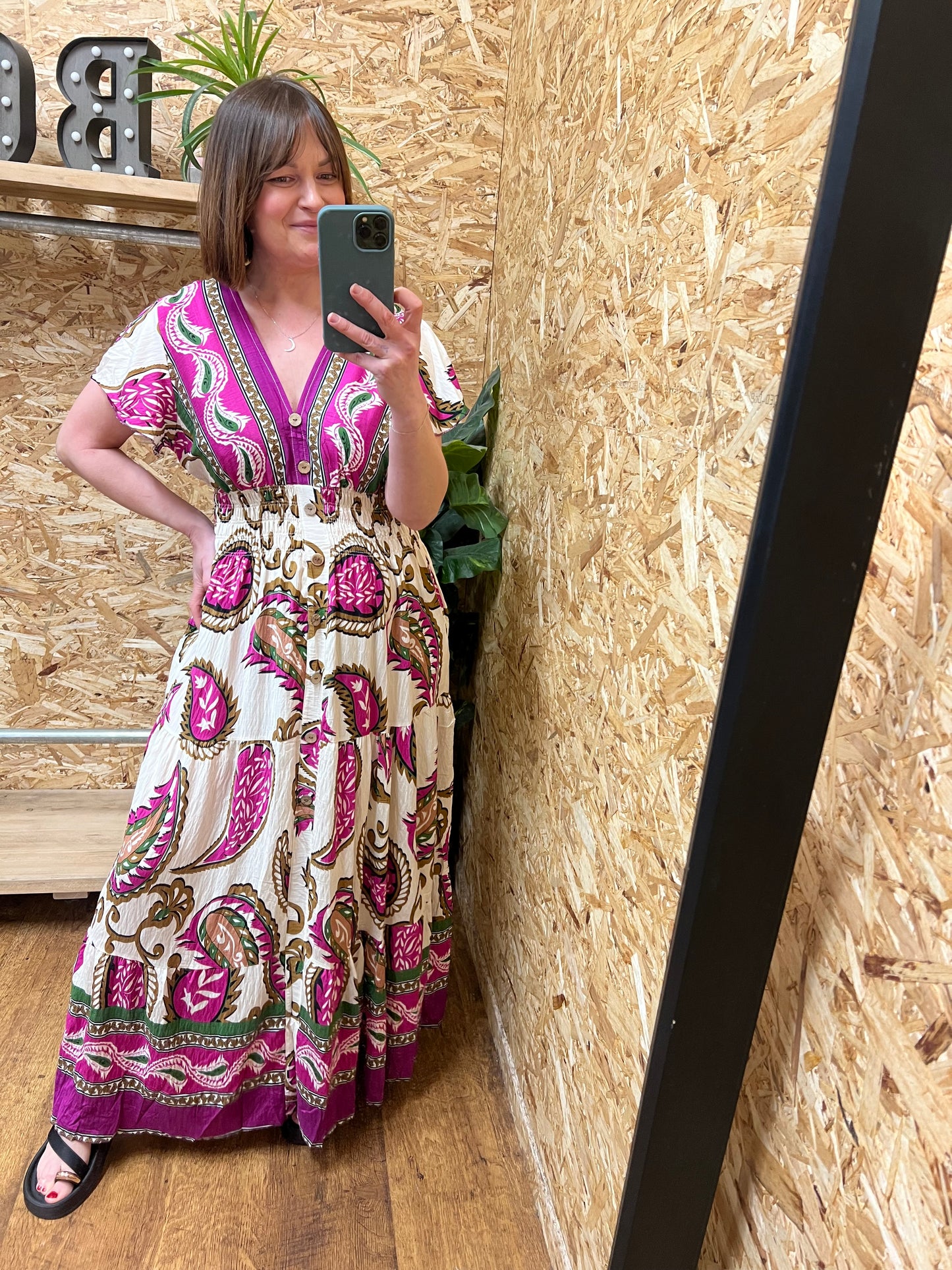 Paisley Print Maxi Dress