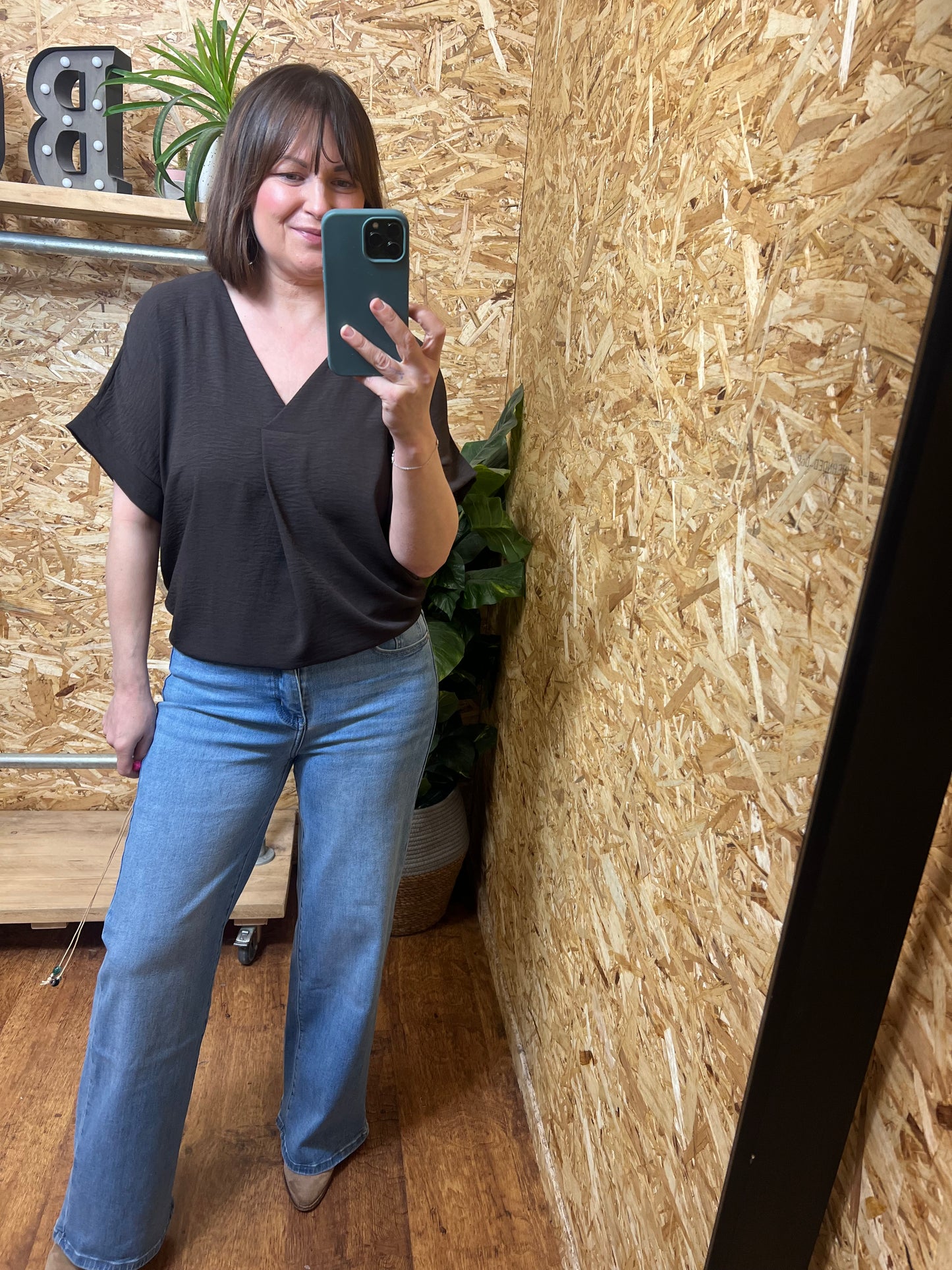 Ebony V Neck Top