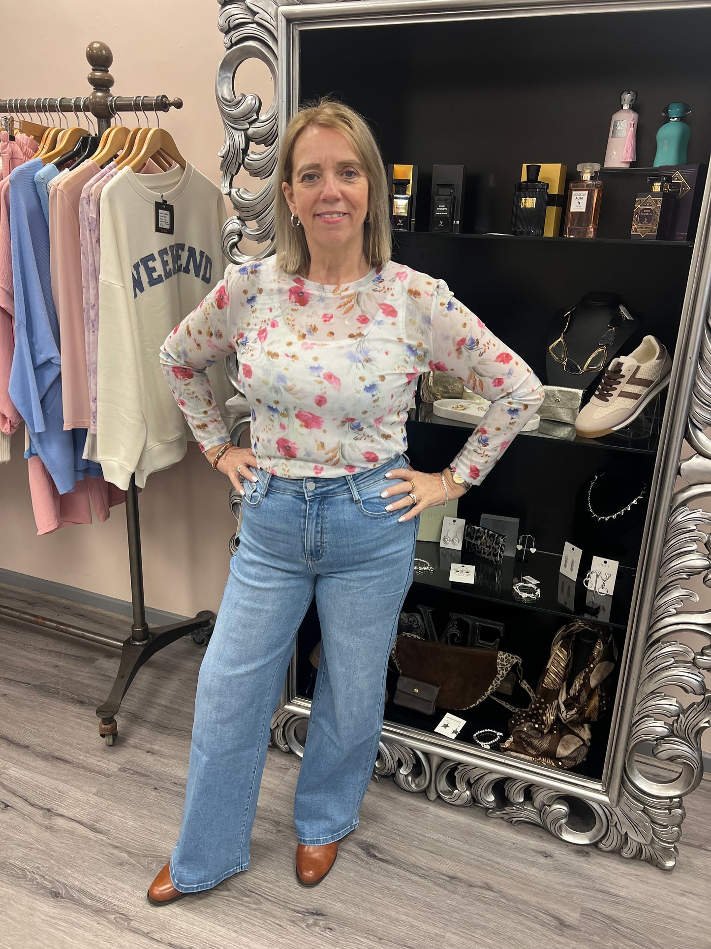Poppy Mesh Top