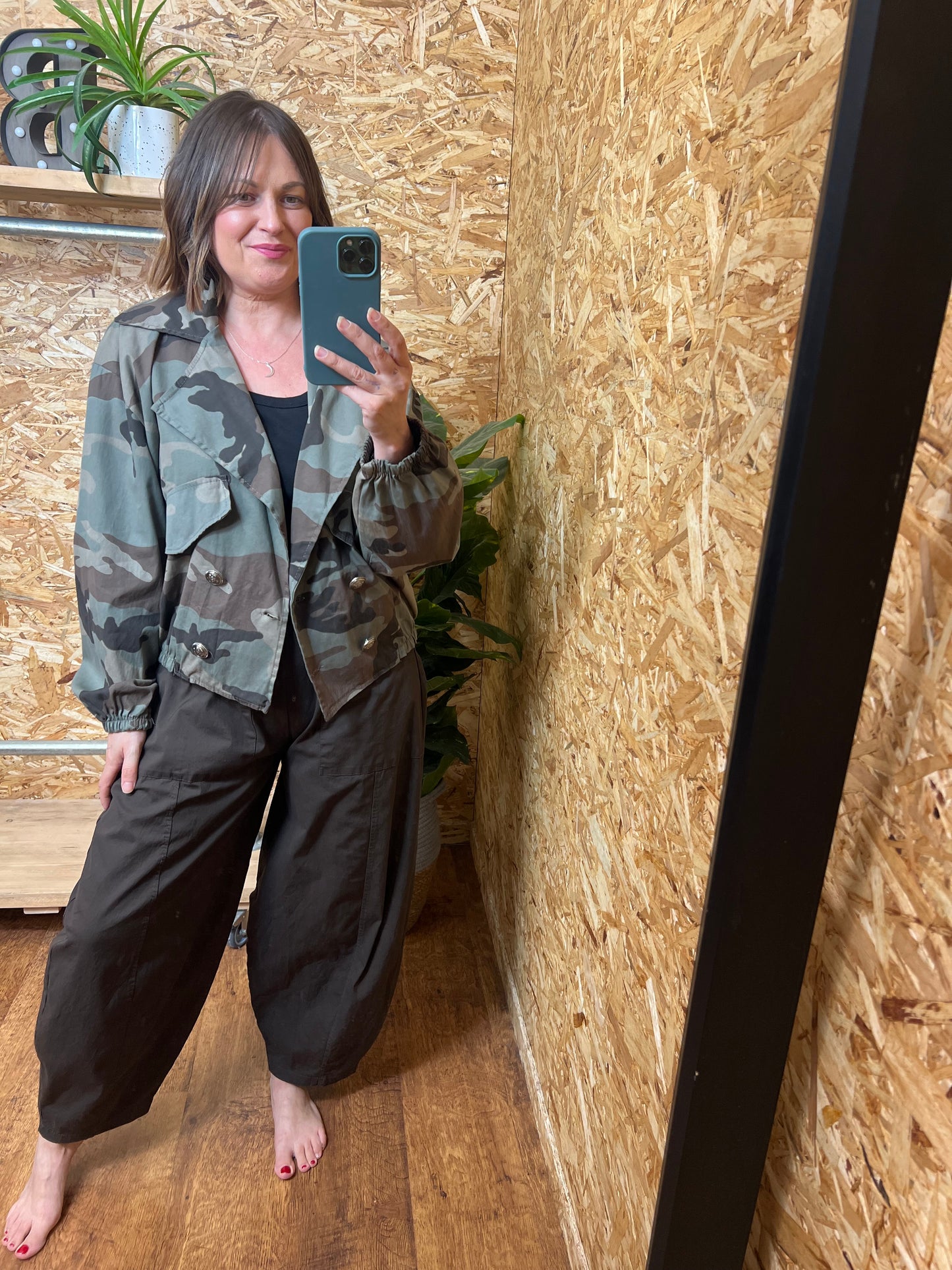 Camo Military Style Bomber