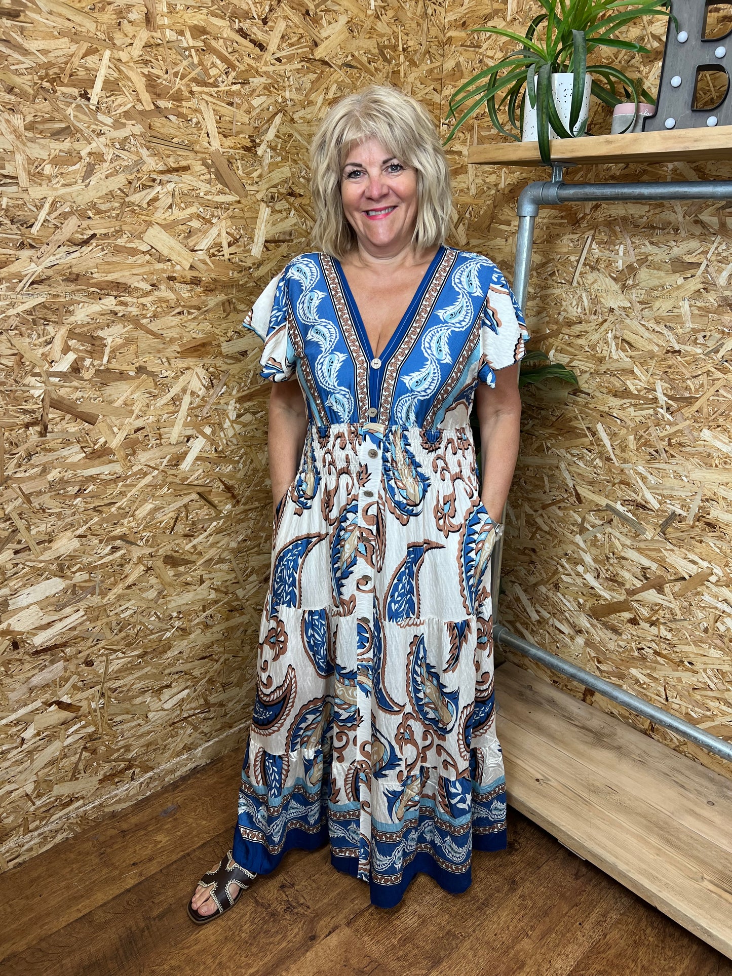 Paisley Print Maxi Dress