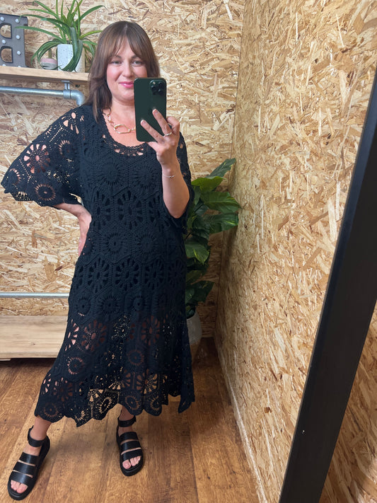 Crochet Midi Dress