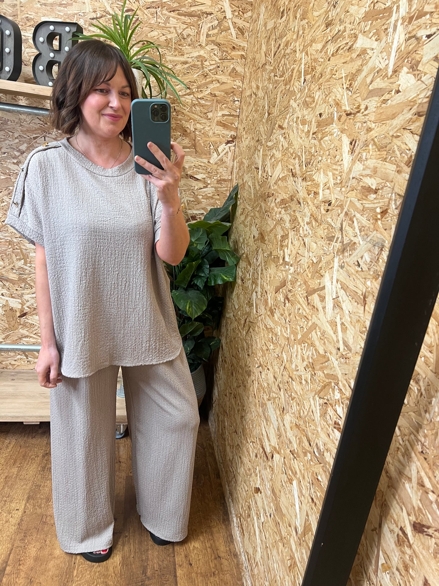 Gold Button Detail Co Ord