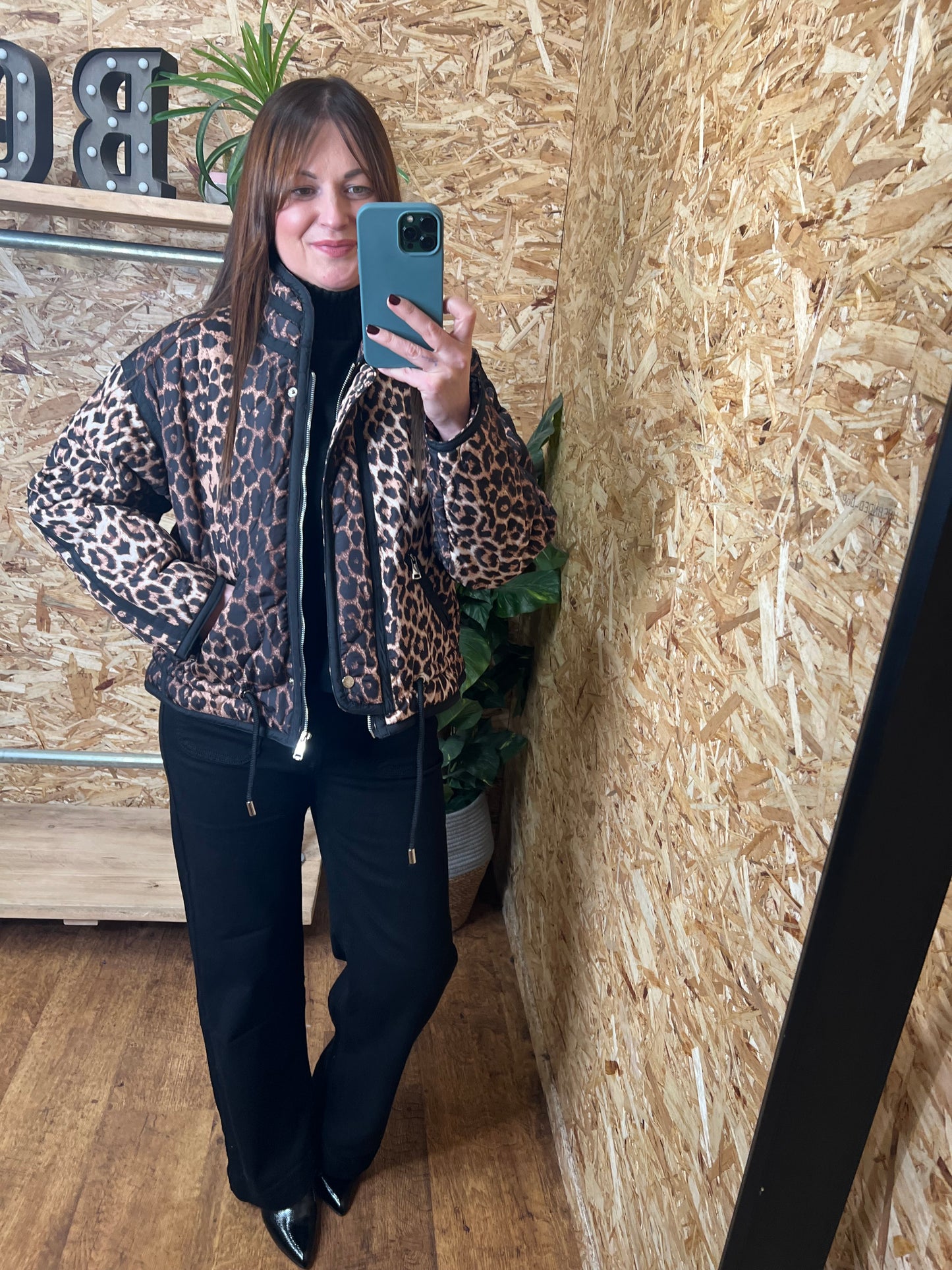 Lightweight Animal Print Padded Jacket