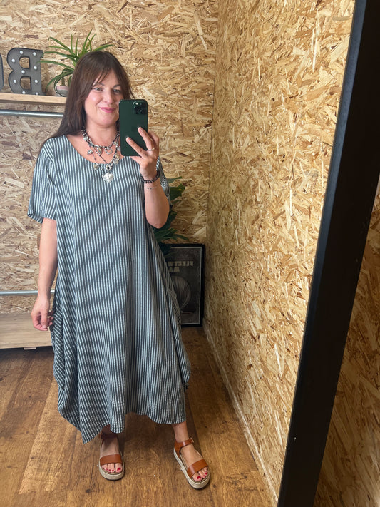 Stripe Cotton Maxi