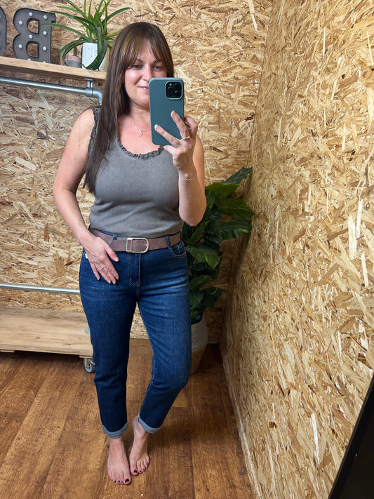 Dark Denim Mom Jeans