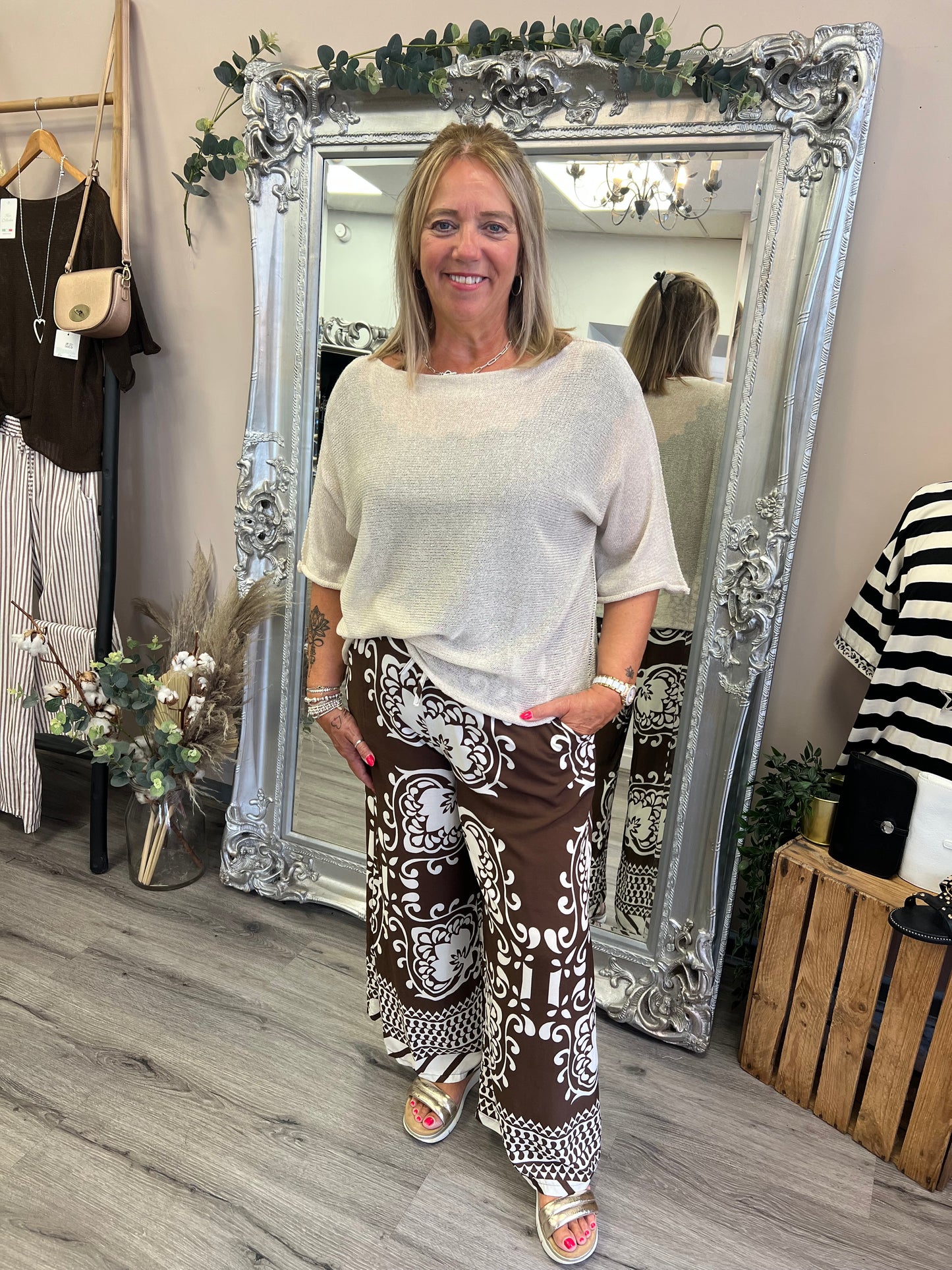 Tile Print Trousers