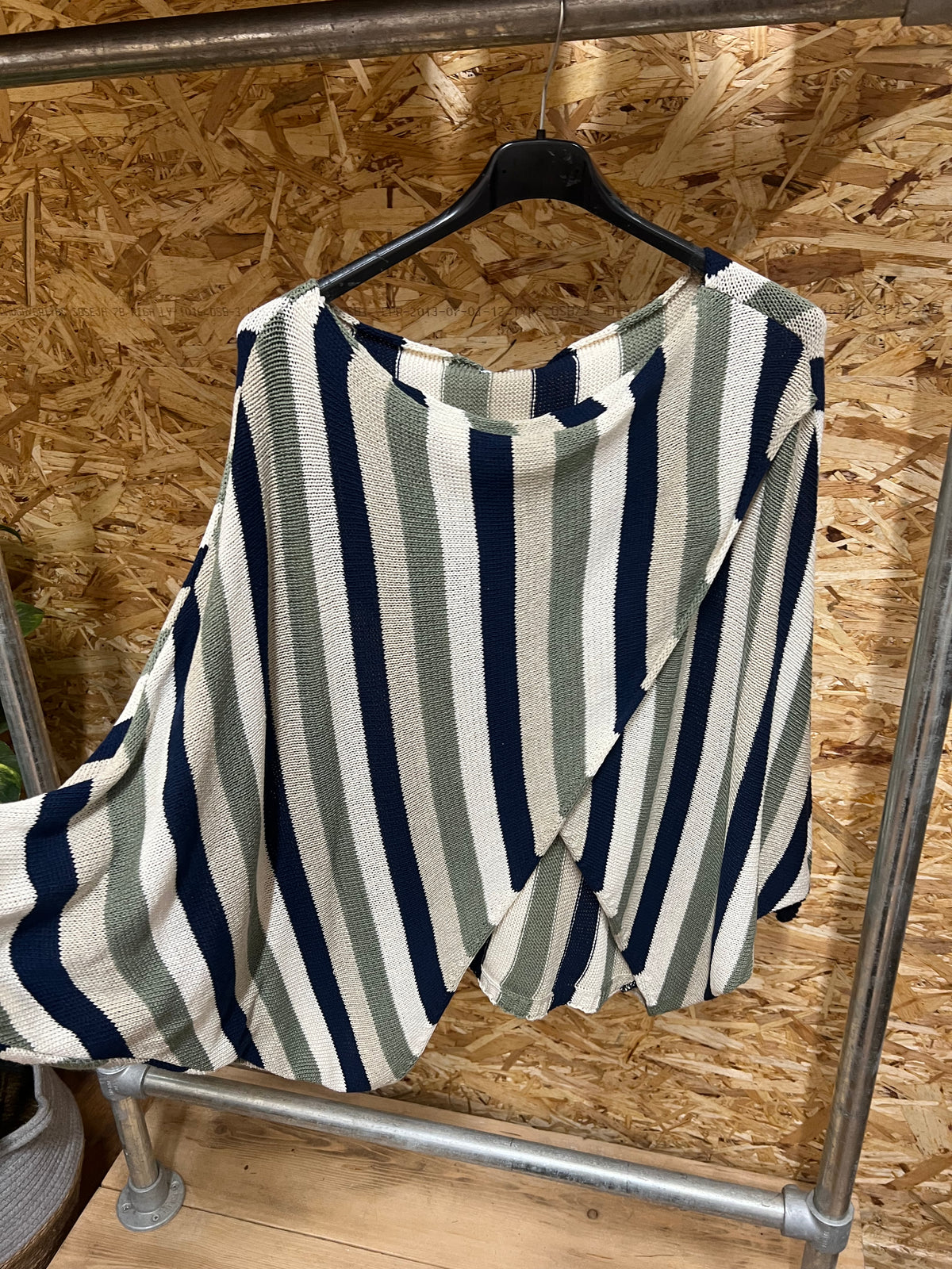 Stripe Crossover Knit